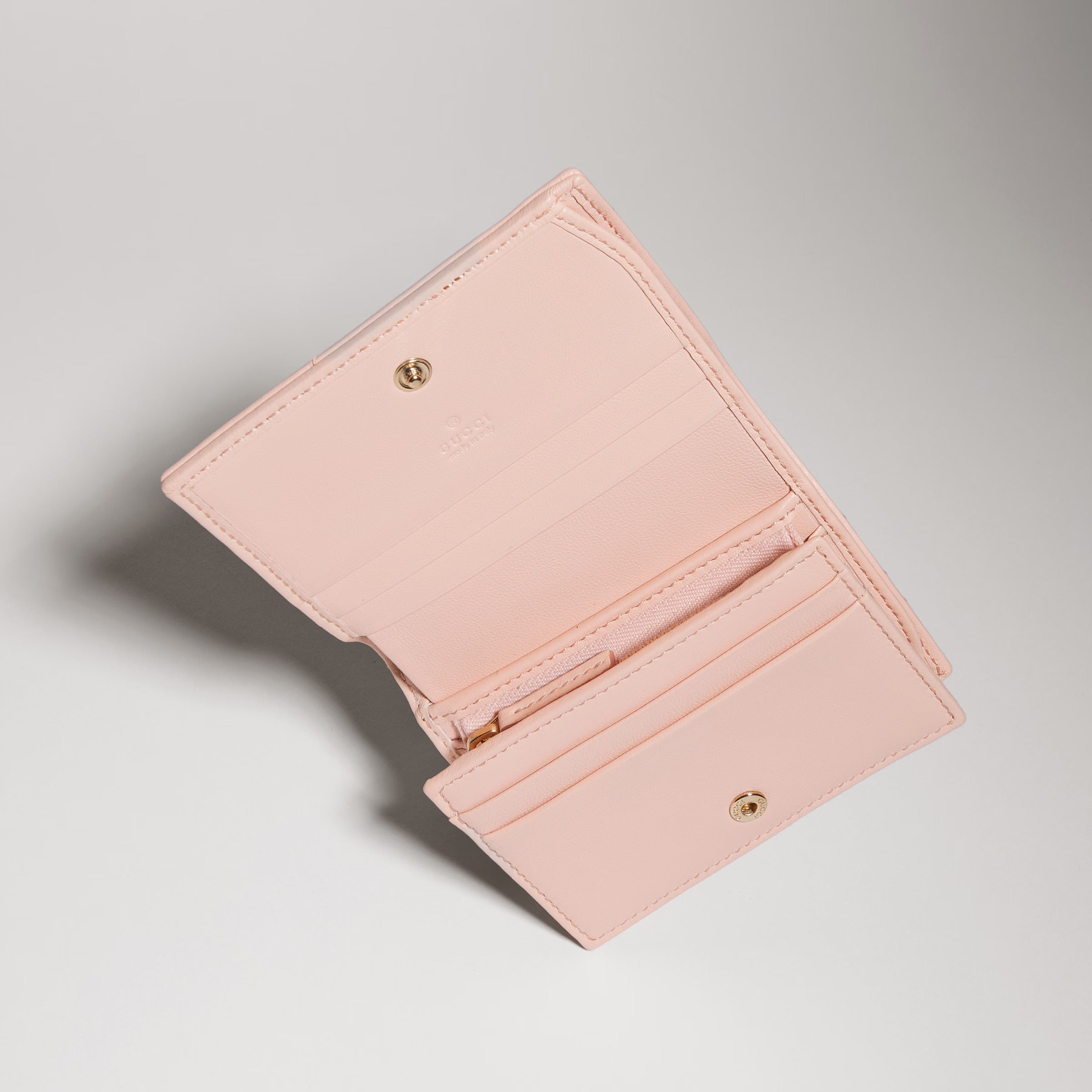 Gucci GG Marmont Card Case Wallet – Light Pink