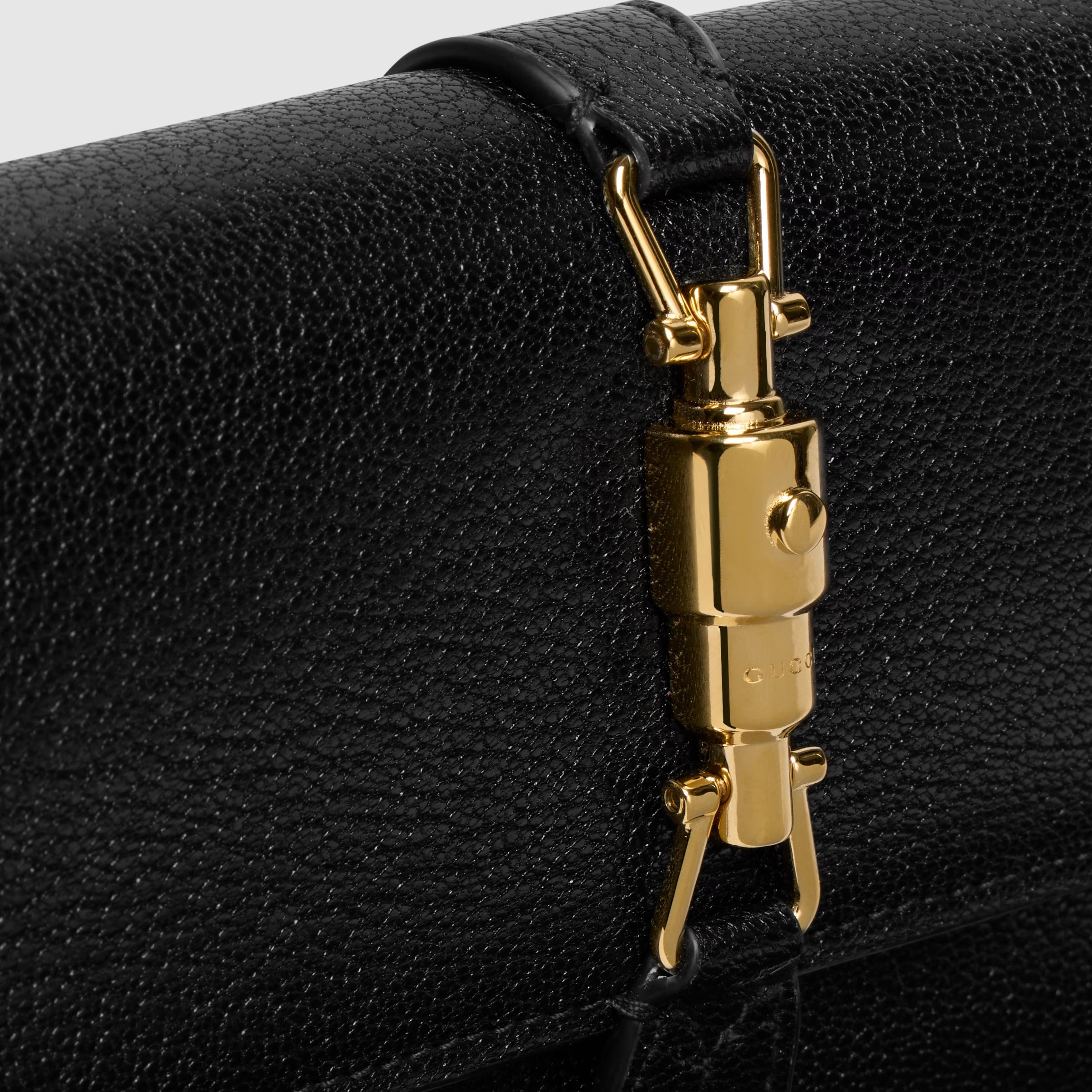 Gucci Jackie 1961 Leather Chain Wallet – Black
