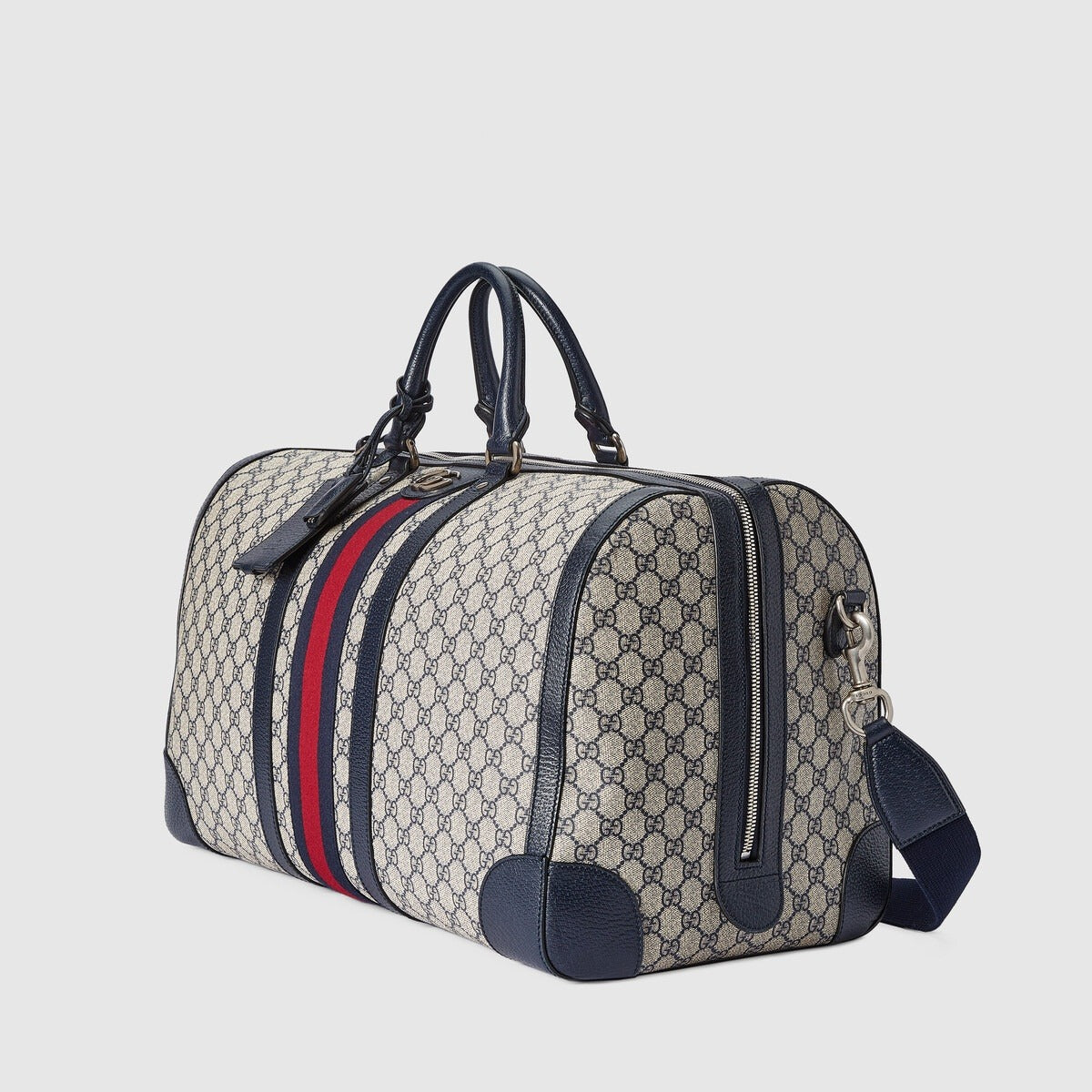 Gucci GG Supreme Canvas Large Savoy Duffle Bag - Blue