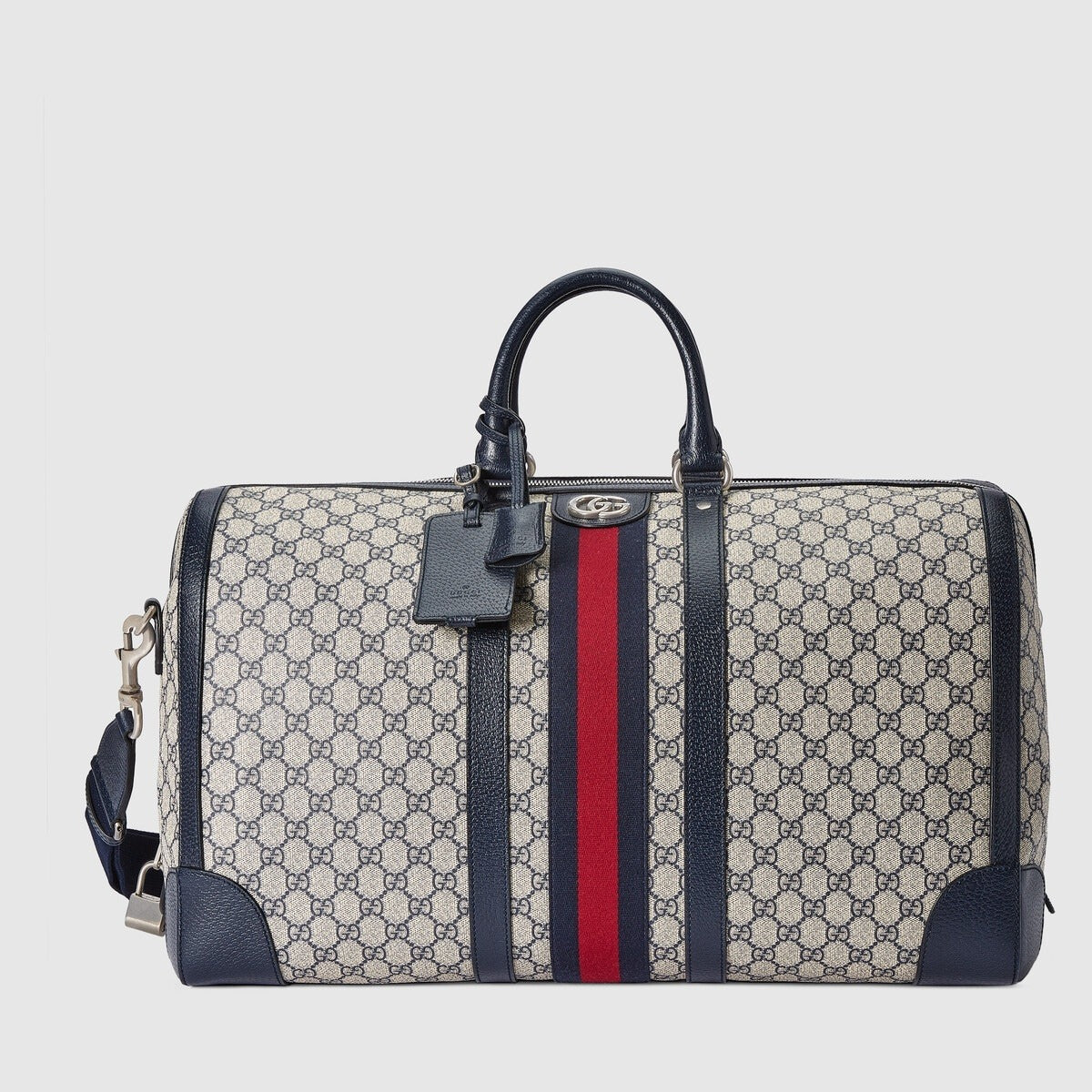 Gucci GG Supreme Canvas Large Savoy Duffle Bag - Blue