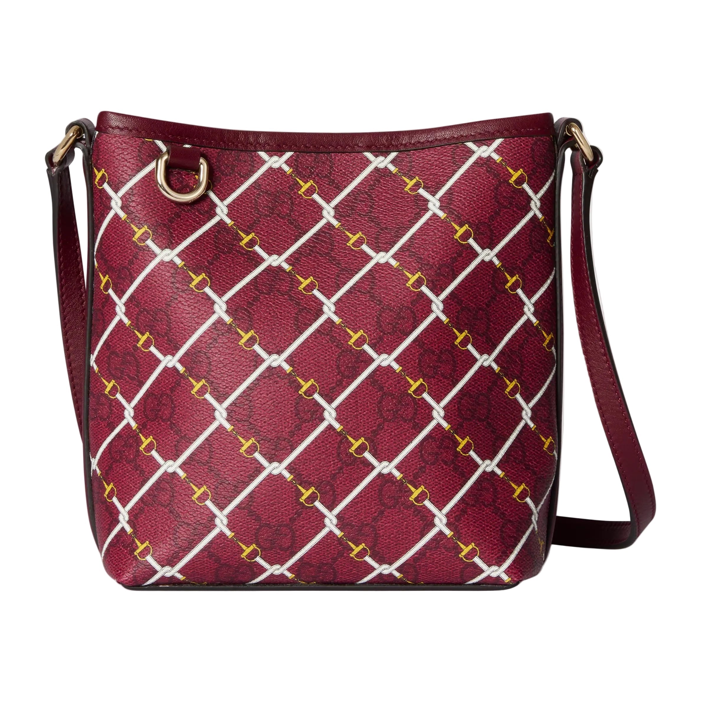 Gucci GG Emblem Small Bucket Bag – Red