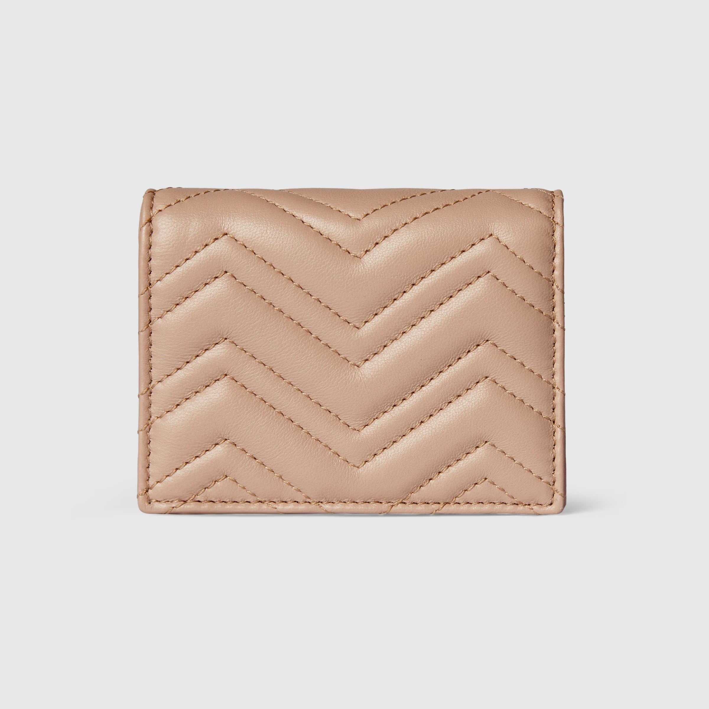 Gucci GG Marmont Card Case Wallet – Beige