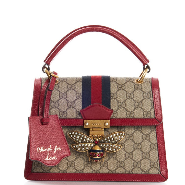 Gucci GG Supreme Canvas Queen Margaret Handbag – Red