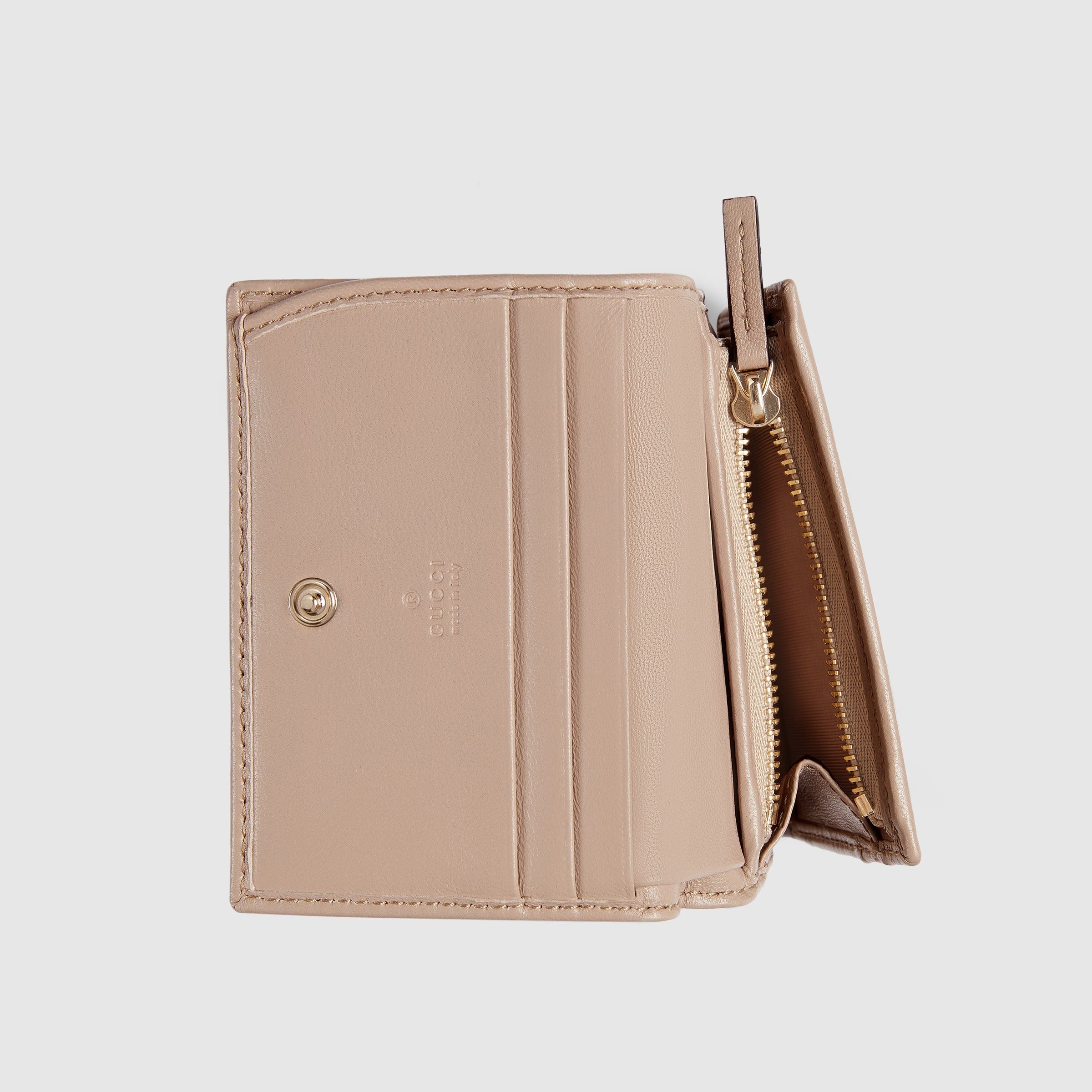 Gucci GG Marmont Card Case Wallet – Beige