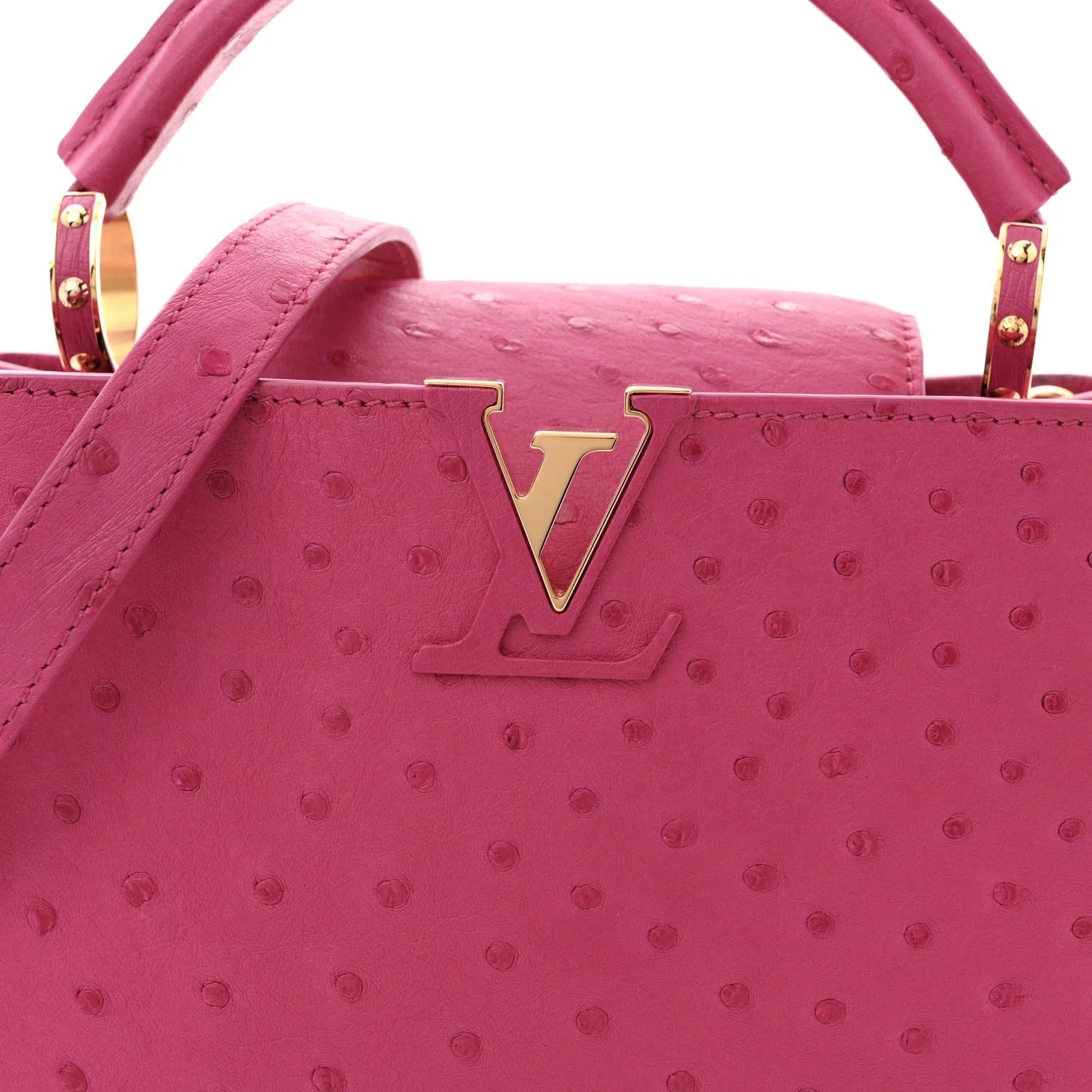 Louis Vuitton Ostrich Capucines BB – Fuchsia