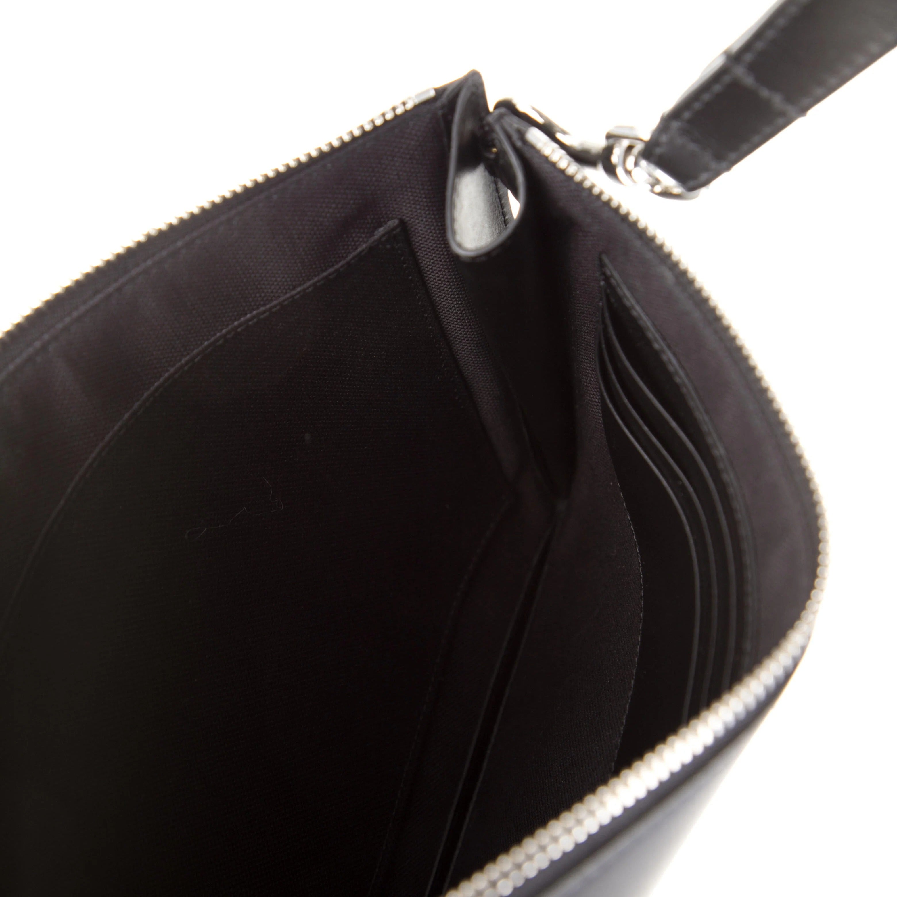 Gucci Blade Embroidered Leather Clutch Pouch – Black