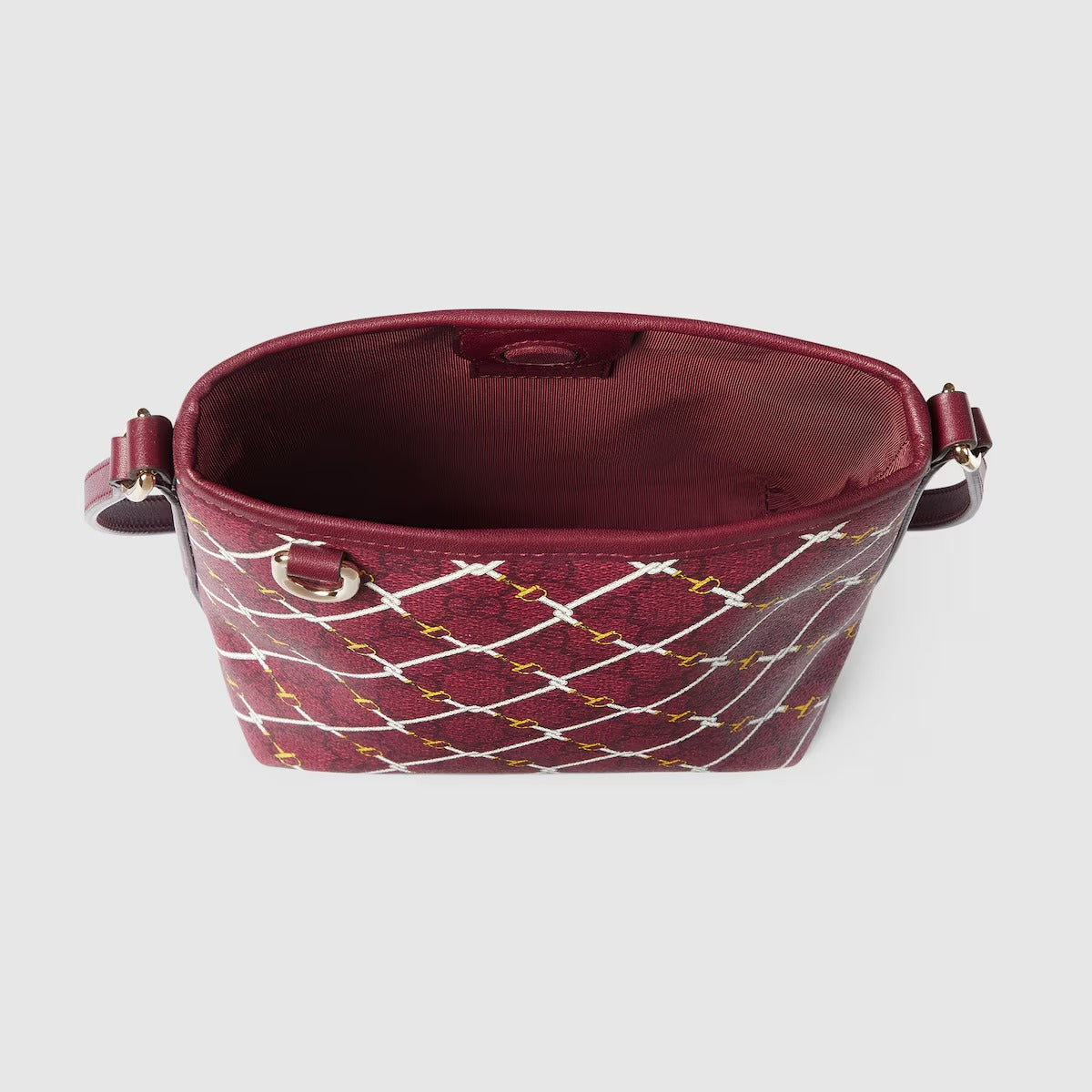 Gucci GG Emblem Small Bucket Bag – Red