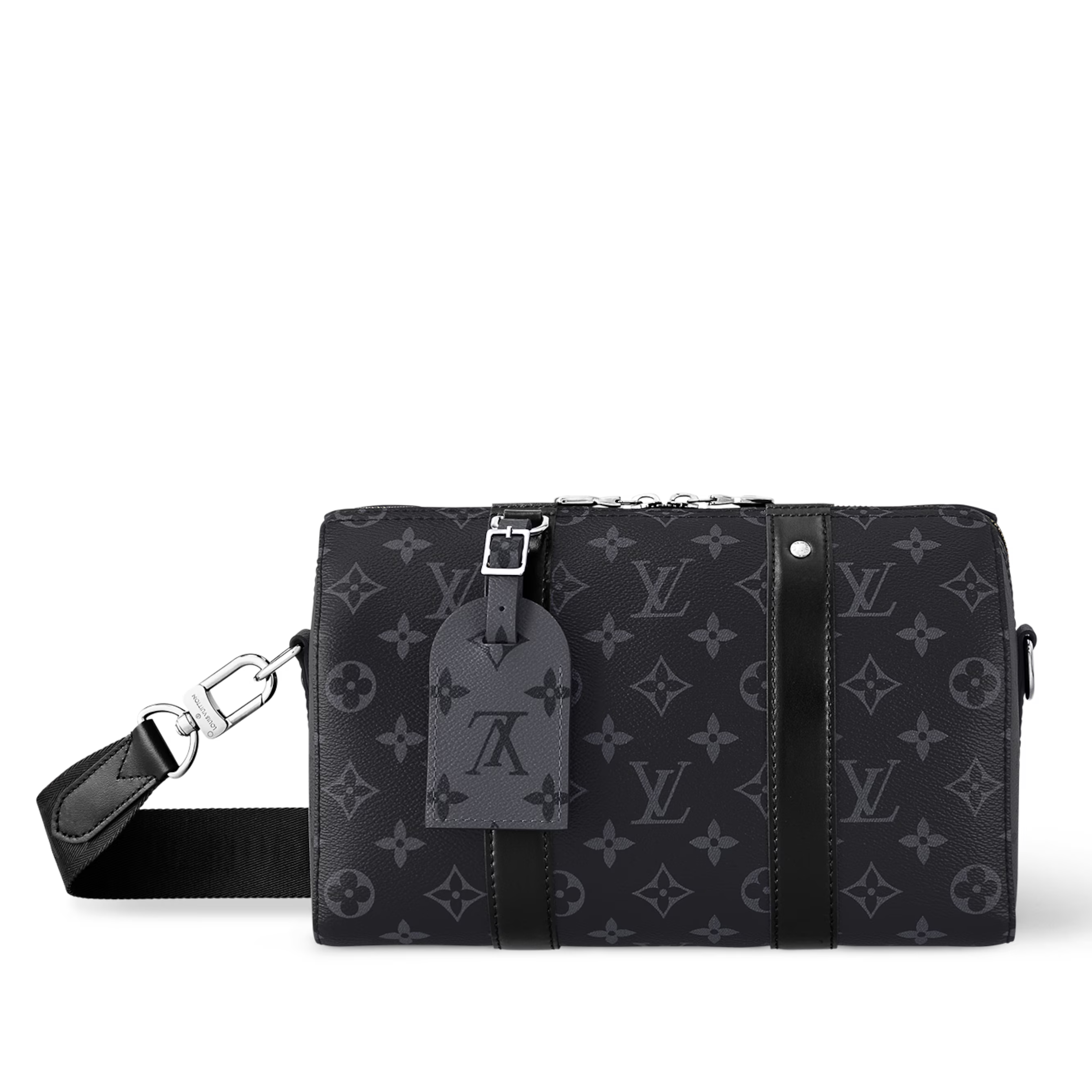 Louis Vuitton Monogram Eclipse City Keepall Duffle Bag – Black