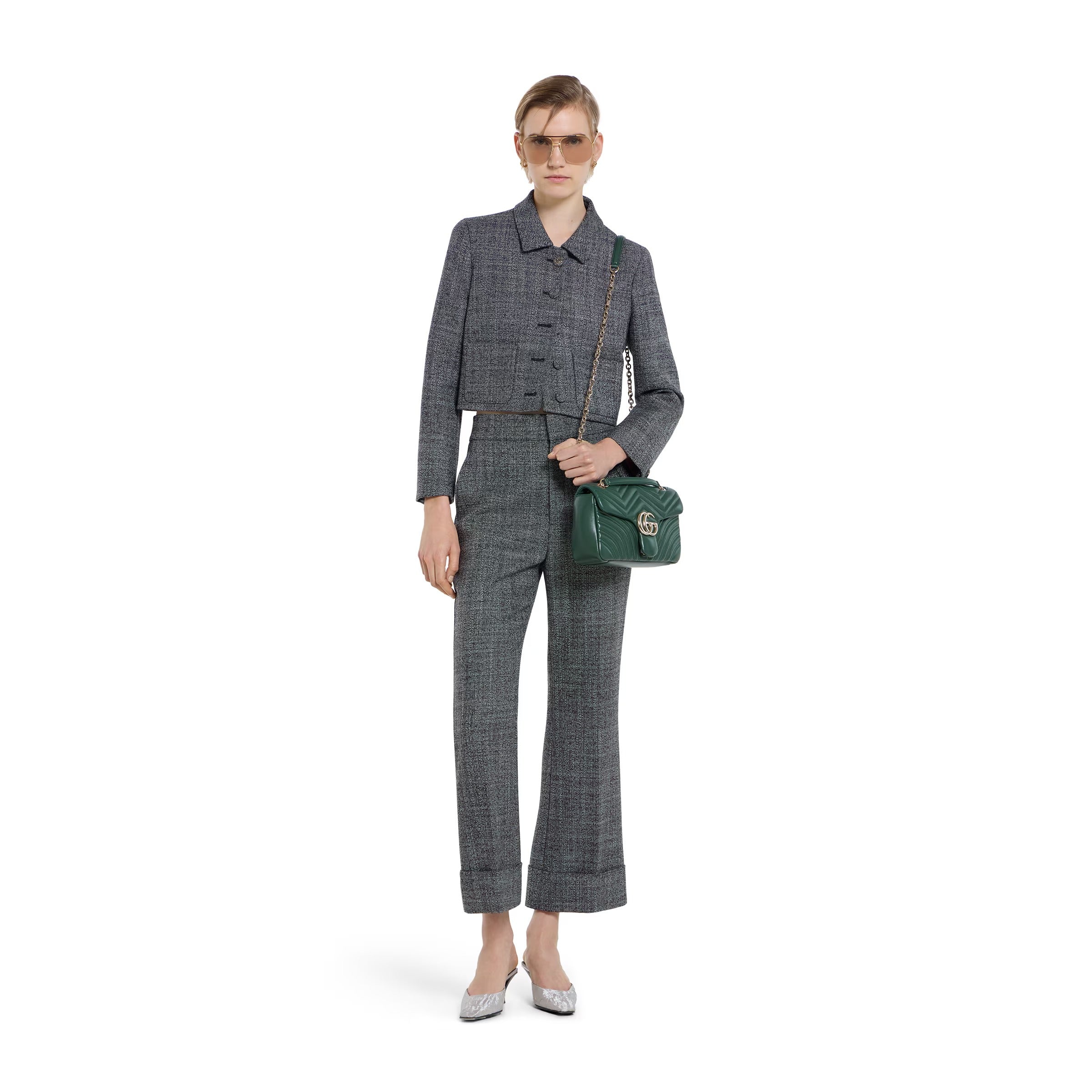 Gucci GG Marmont Medium Shoulder Bag - Green