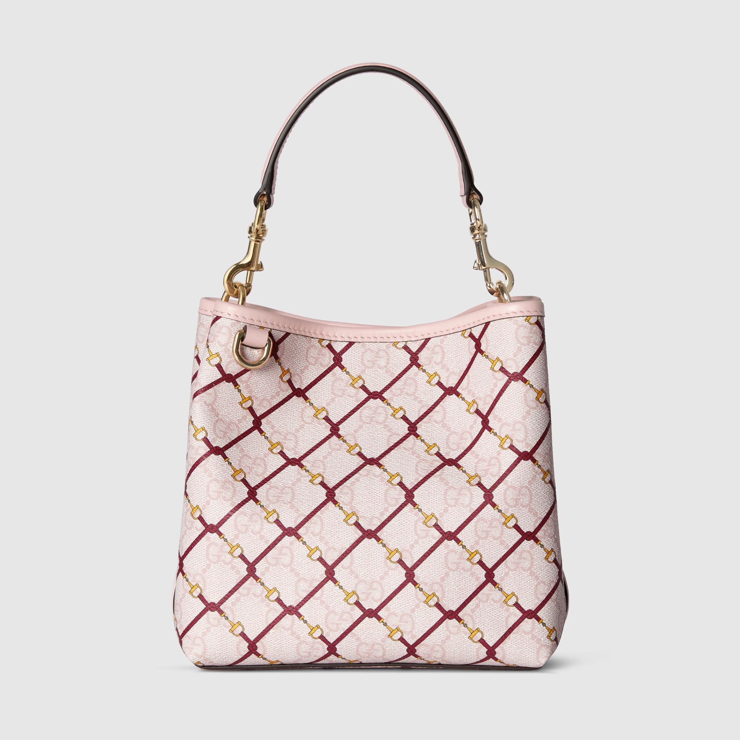 Gucci Emblem Small Bucket Bag – Pink