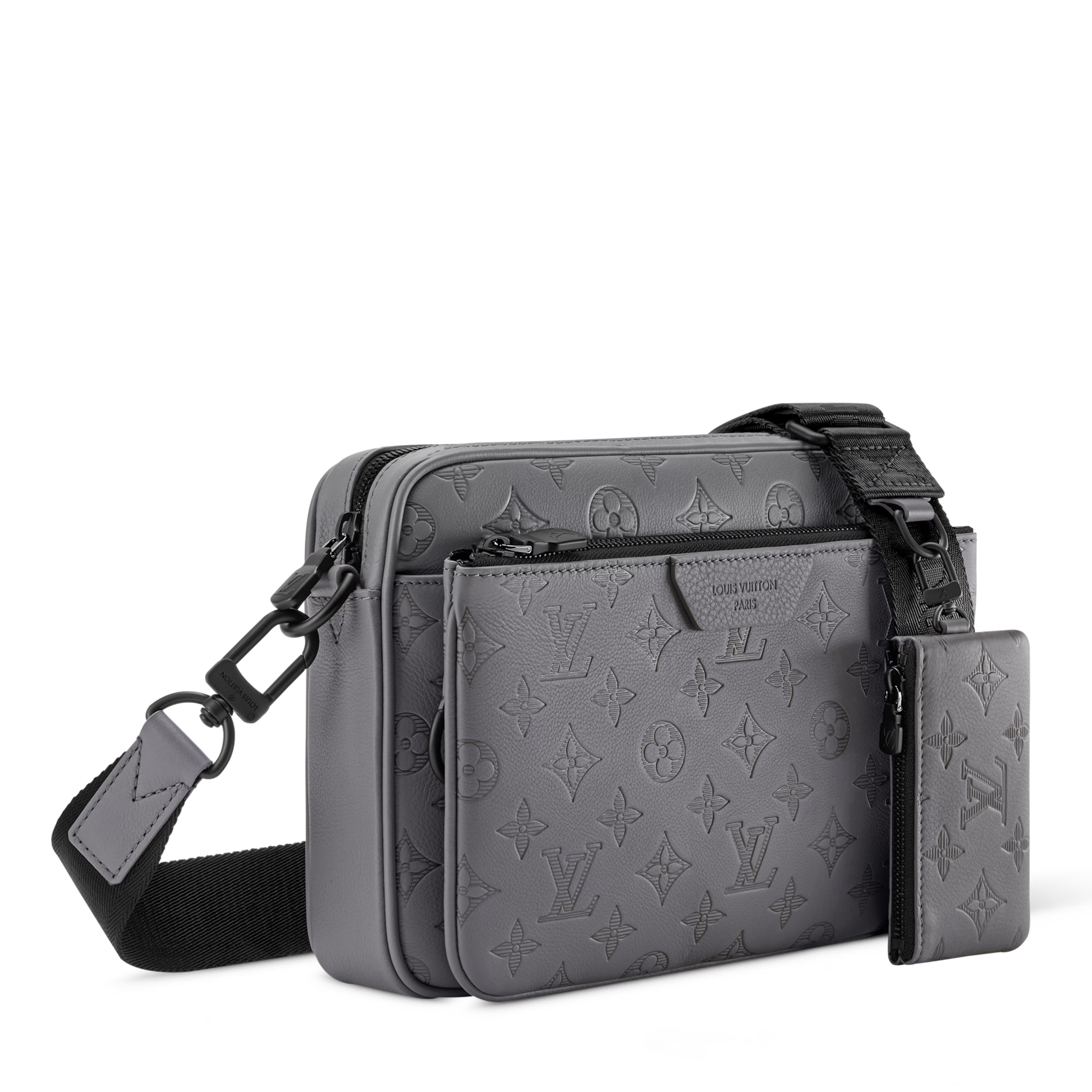 Louis Vuitton Monogram Shadow Trio Messenger Bag – Anthracite Gray