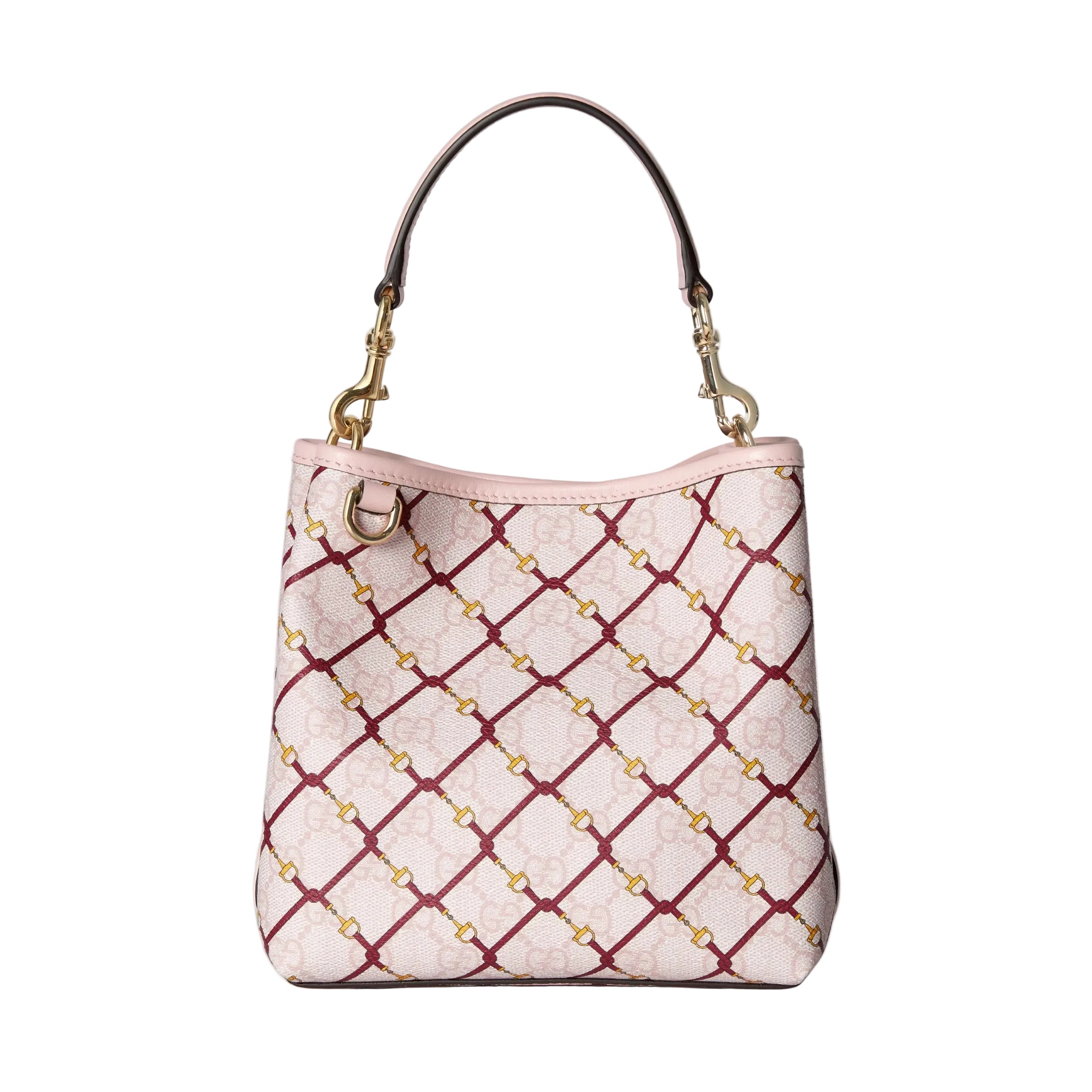Gucci GG Emblem Small Bucket Bag – Pink