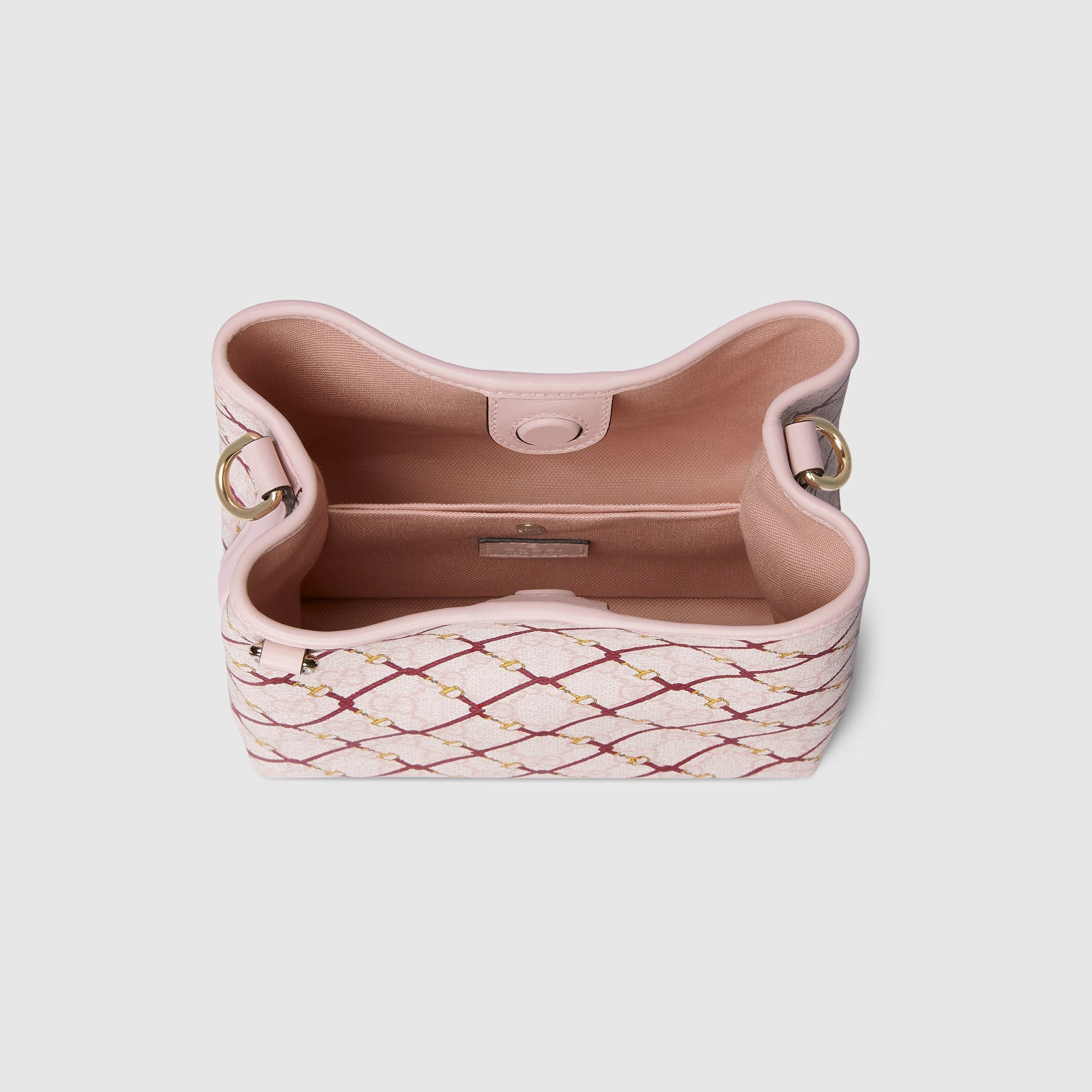 Gucci GG Emblem Small Bucket Bag – Pink