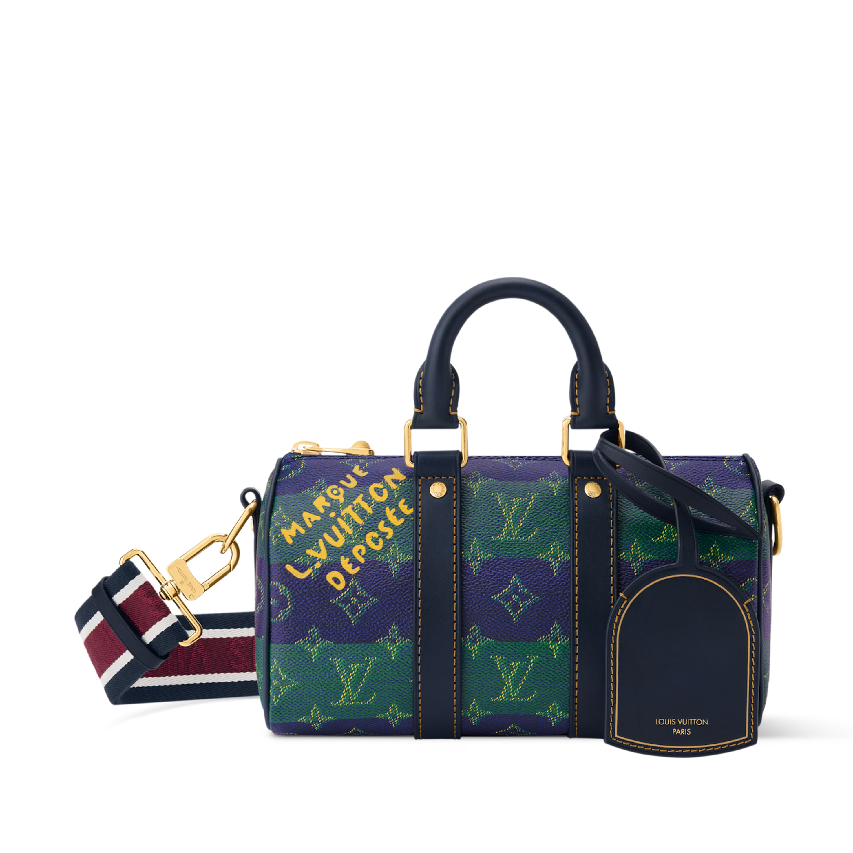 Louis Vuitton Monogram Heritage Keepall Bandoulière 25 – Blue Striped