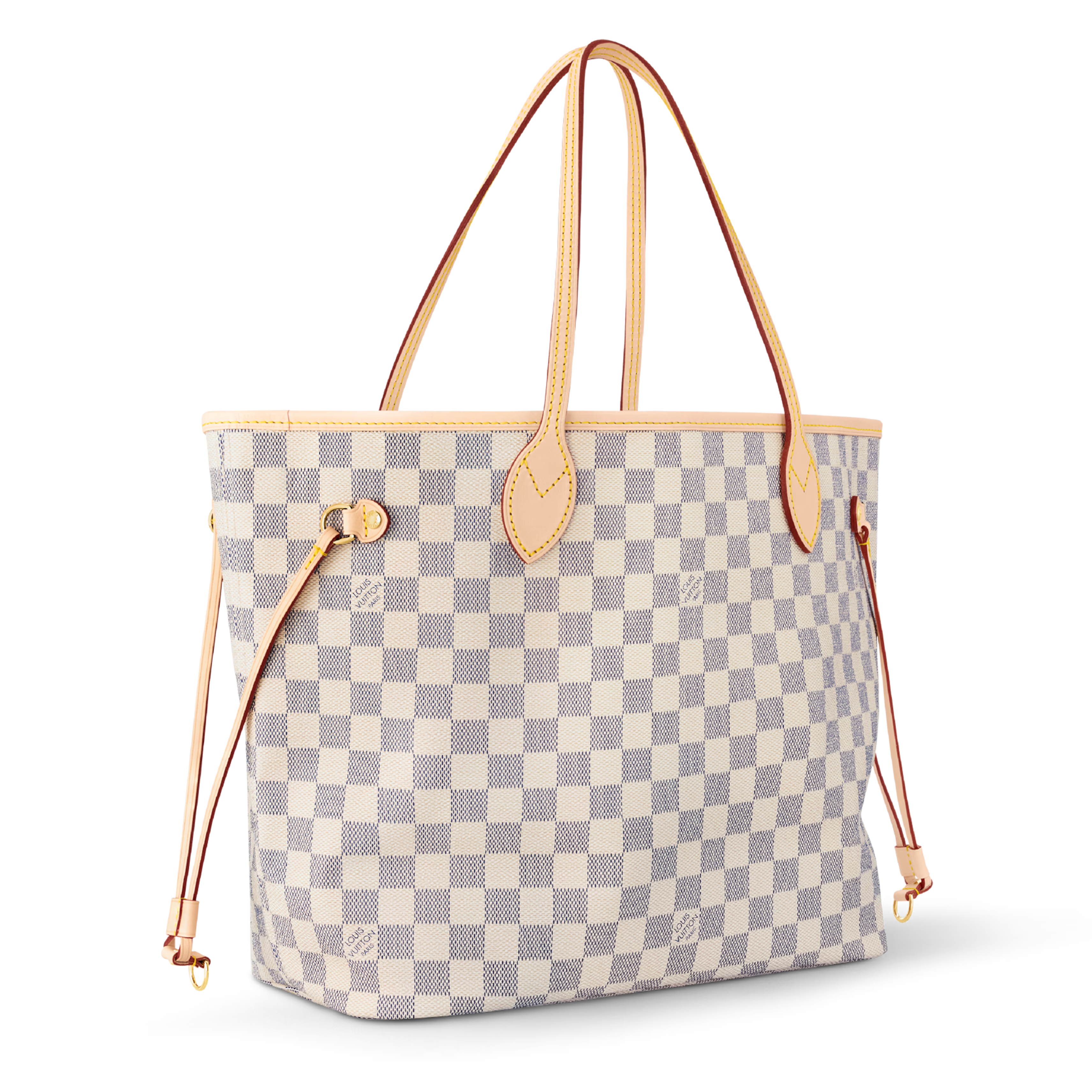 Louis Vuitton Damier Azur Canvas Neverfull MM Tote Bag – Beige