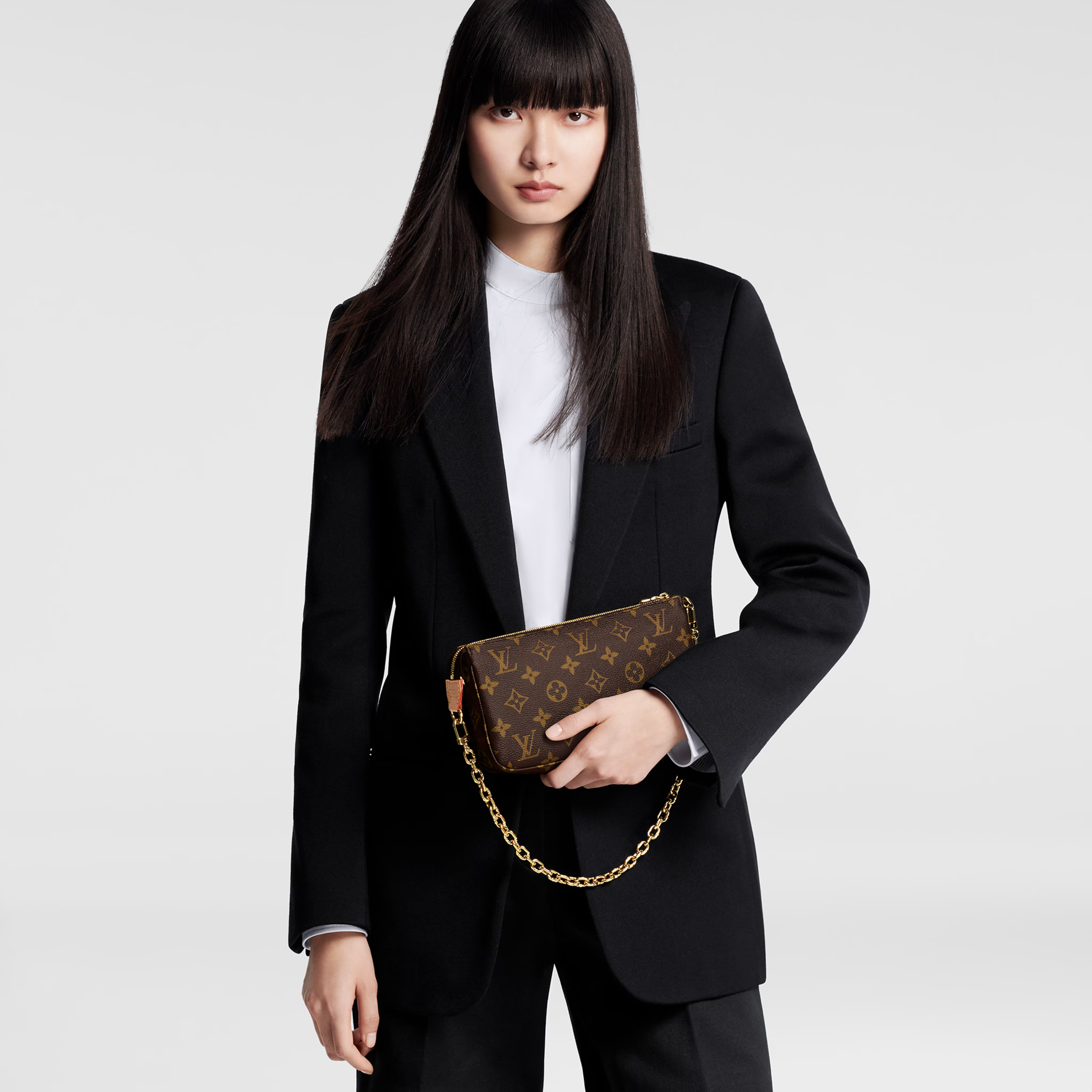 Louis Vuitton Monogram Canvas Pochette Accessoires Shoulder Bag – Brown
