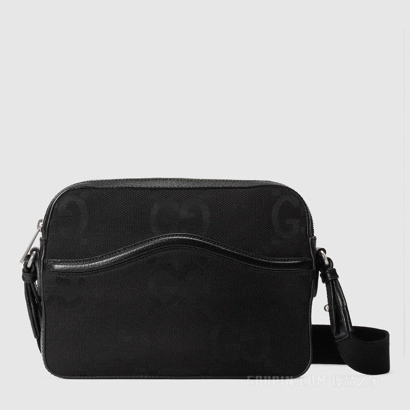 Gucci Jumbo GG Canvas Messenger Bag – Black