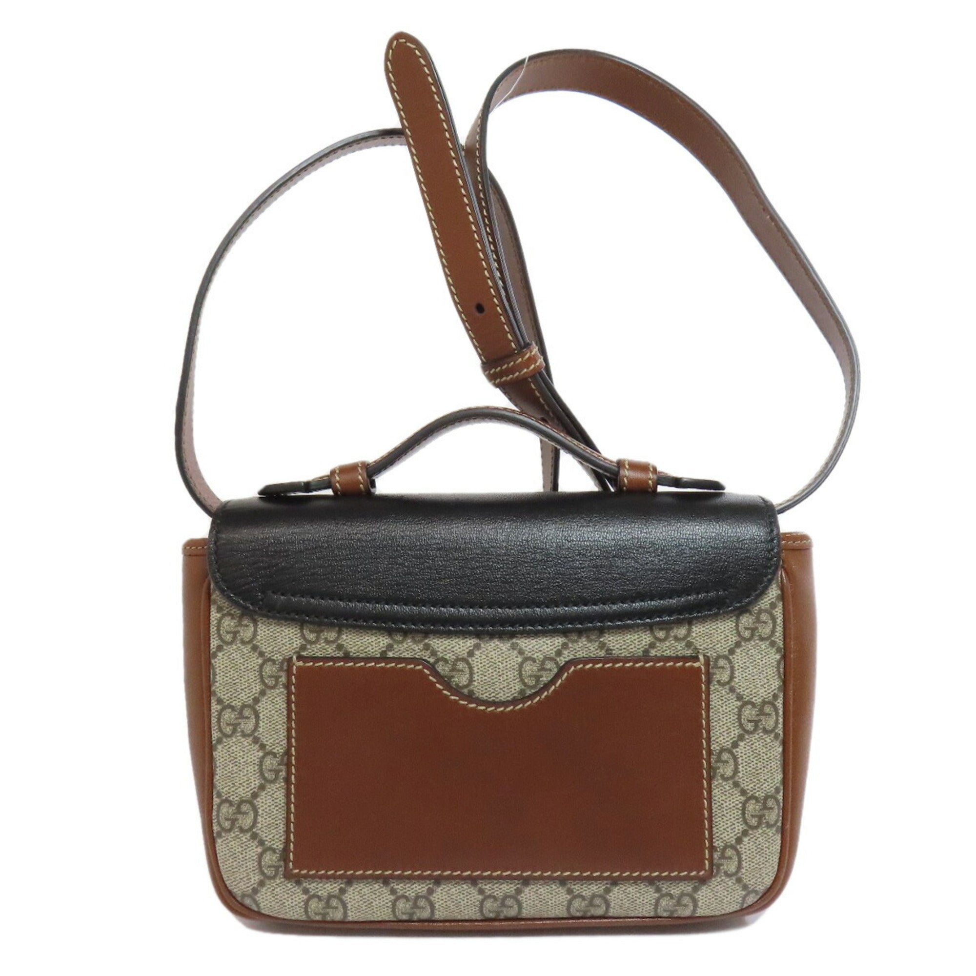 Gucci GG Supreme Padlock Shoulder Bag – Beige