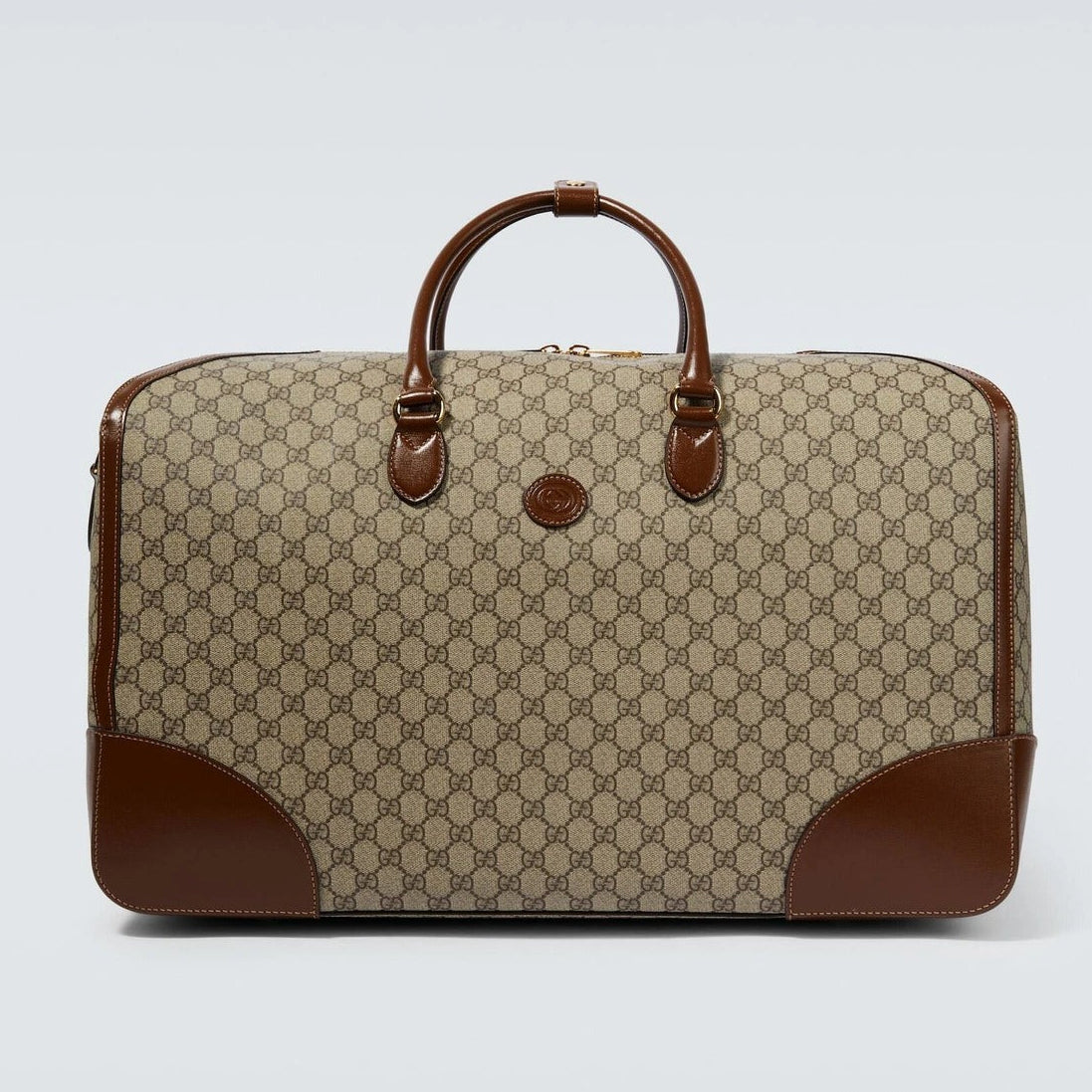 Gucci GG Supreme Canvas Interlocking G Duffle Bag – Brown