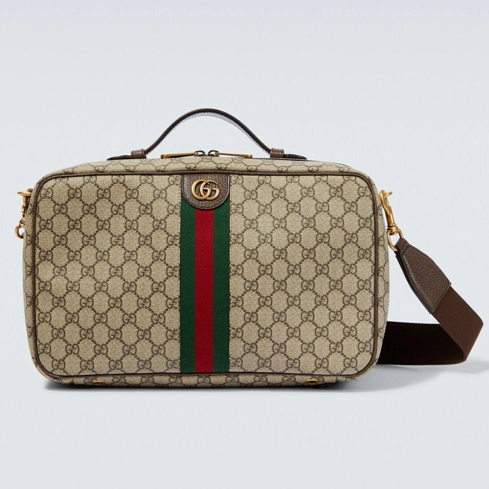 Gucci Ophidia GG Supreme Canvas Shoe Case Bag – Beige