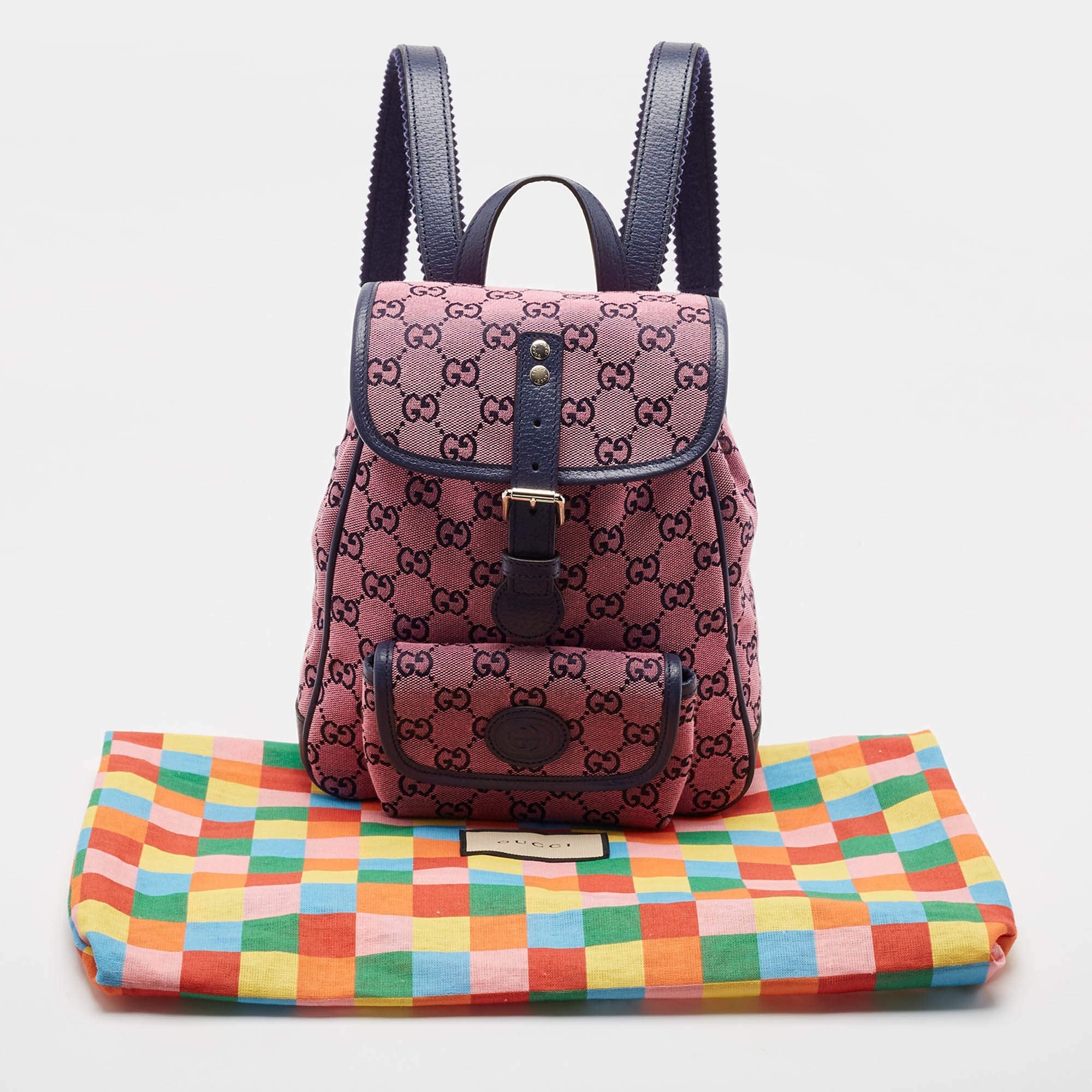 Gucci GG Canvas Backpack – Pink
