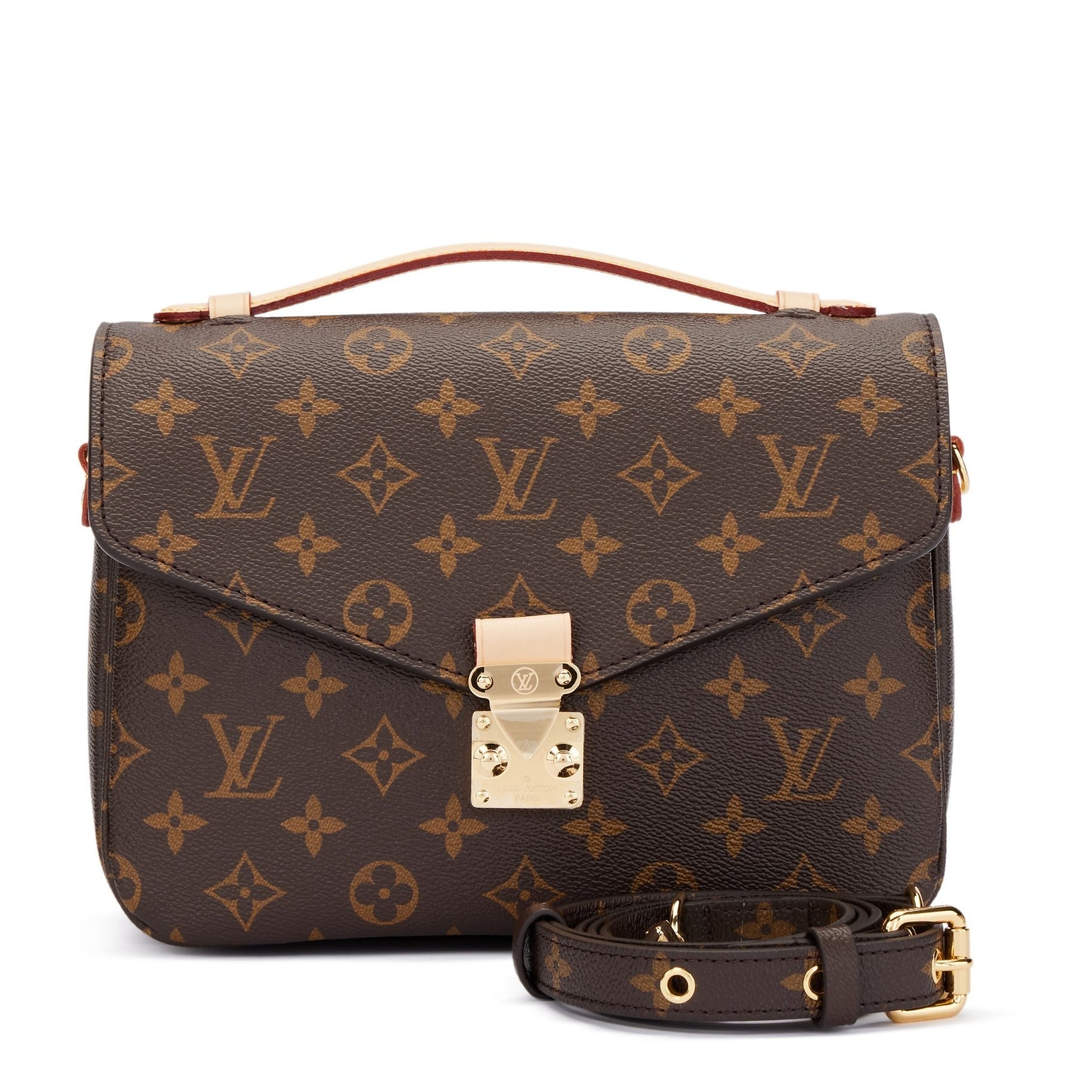 Louis Vuitton Monogram Canvas Pochette Metis Tote Bag – Brown