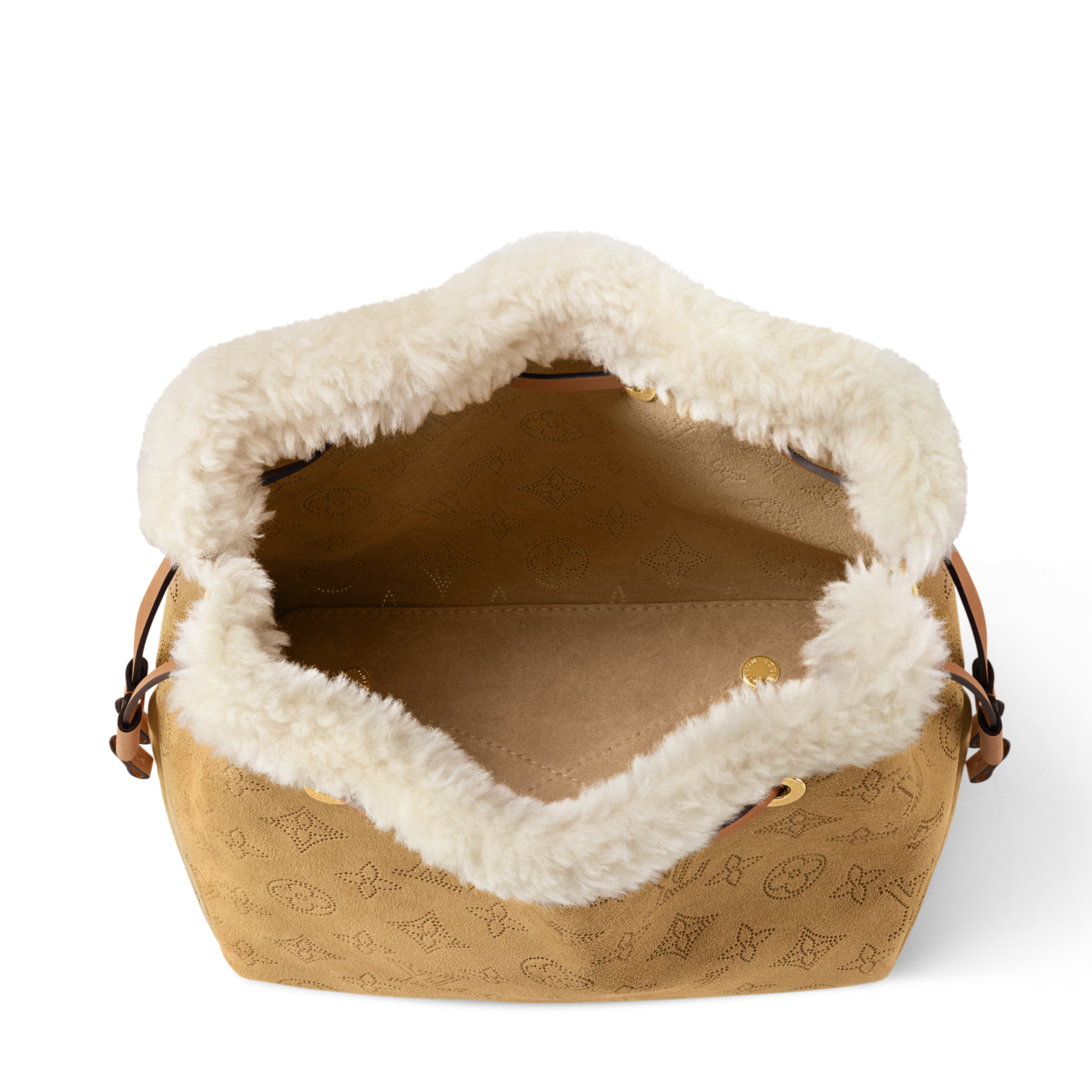 Louis Vuitton Mahina Suede Leather Bella Tote Bag – Beige