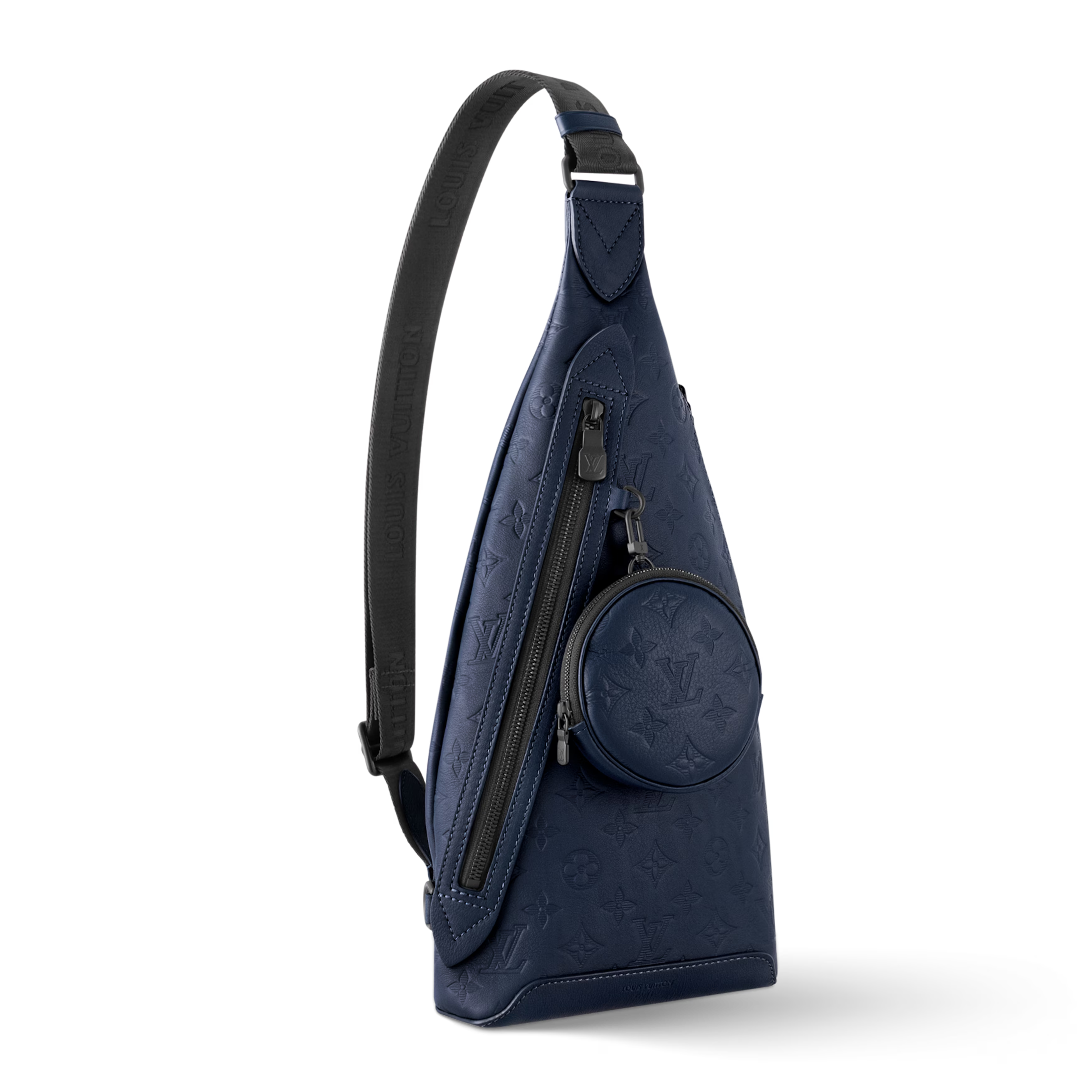 Louis Vuitton Monogram Shadow Leather Duo Slingbag – Navy Blue