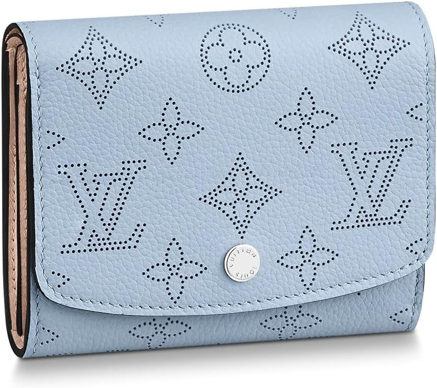 Louis Vuitton Mahina Leather Compact Iris Wallet - Blue