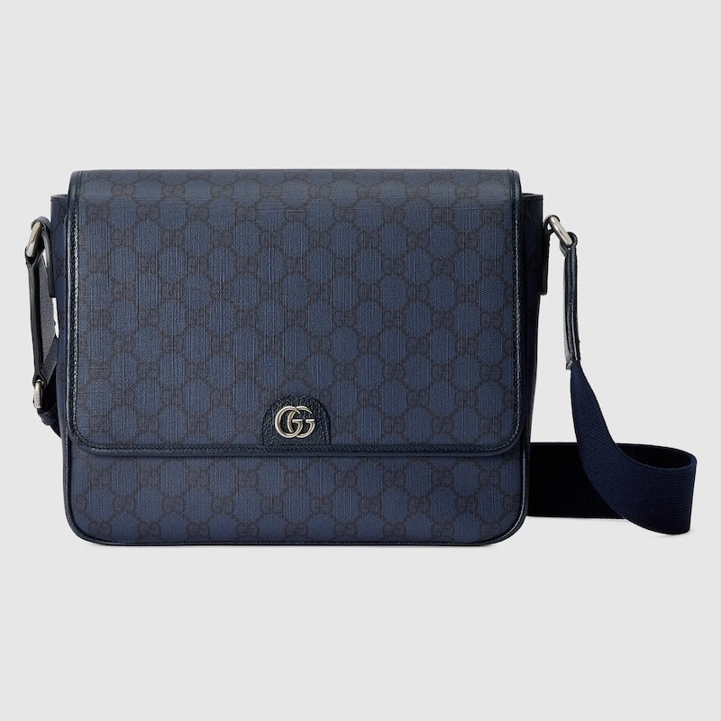 Gucci Supreme Canvas Ophidia Medium Messenger Bag – Blue