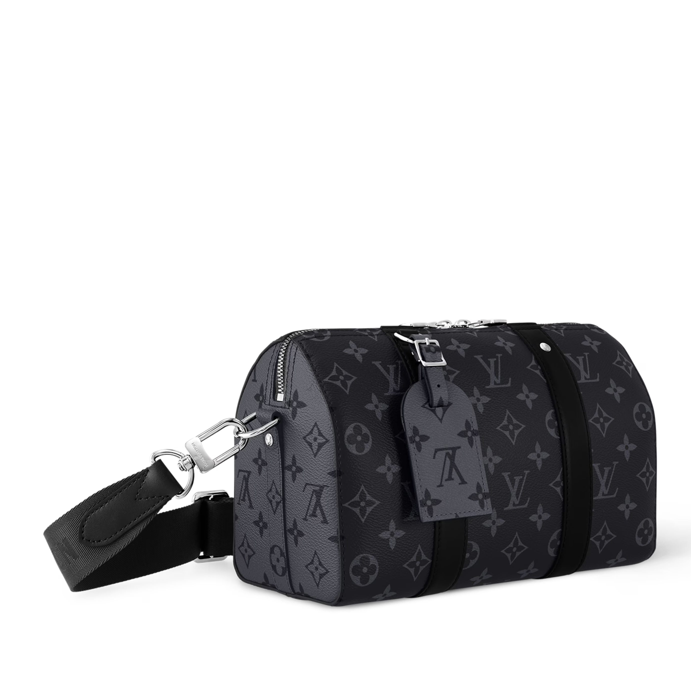 Louis Vuitton Monogram Eclipse City Keepall Duffle Bag – Black