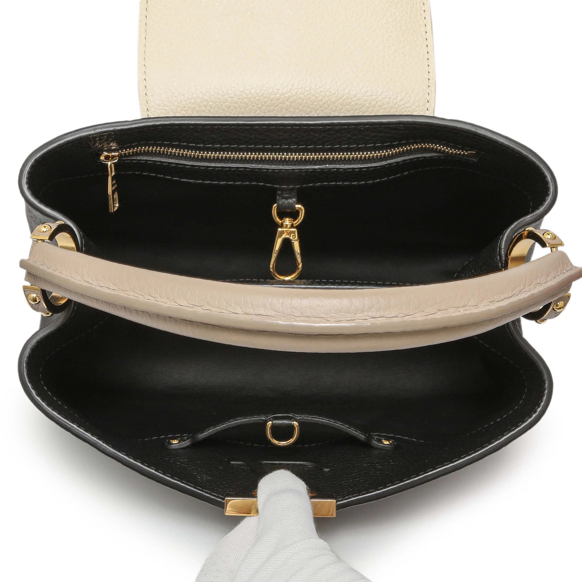 Louis Vuitton Taurillon Leather Capucines Handbag – Black