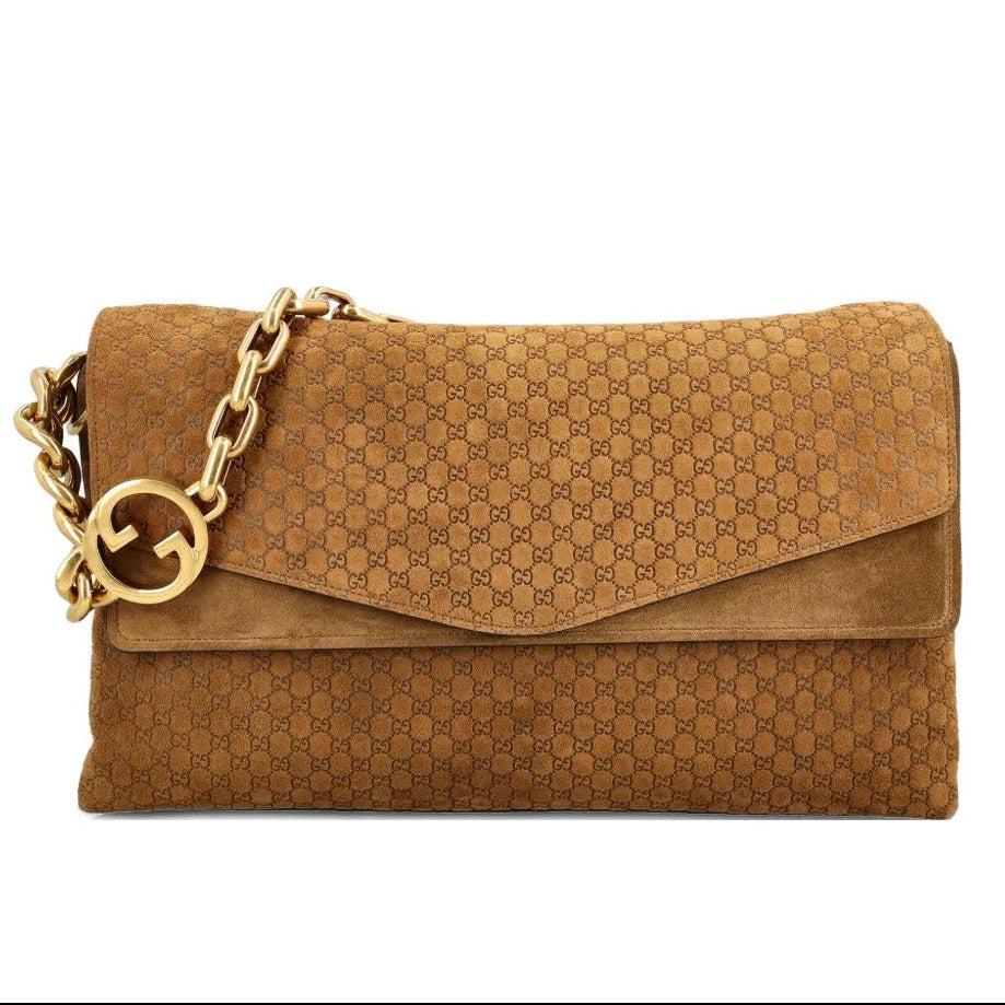 Gucci Large GG Chain Shoulder Bag – Brown