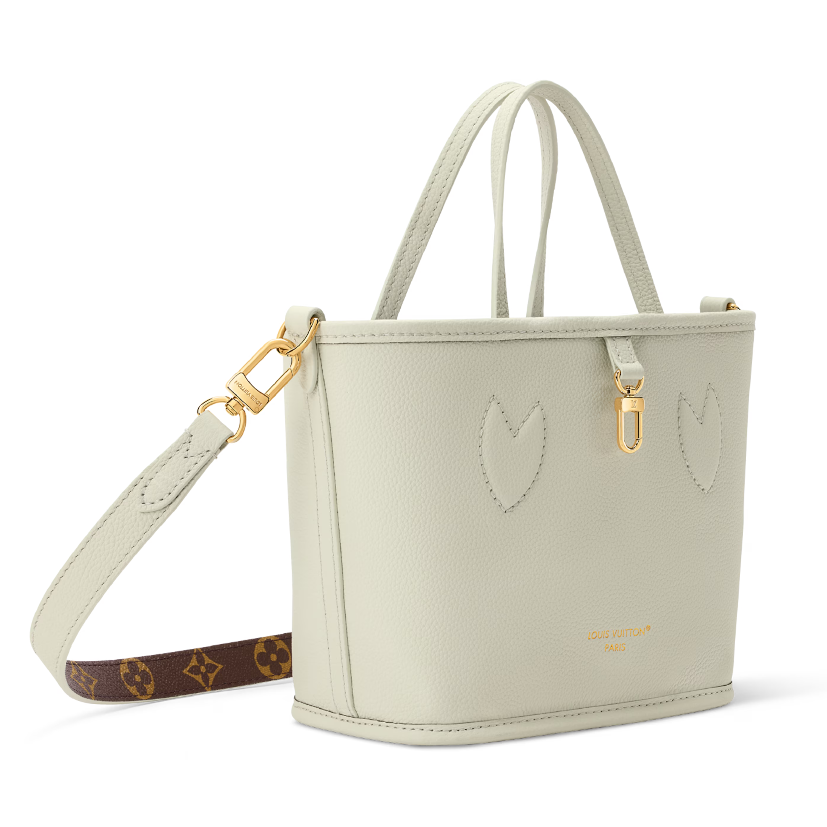 Louis Vuitton Monogram Celadon Neverfull Bandoulière Inside Out BB Handbag – Beige