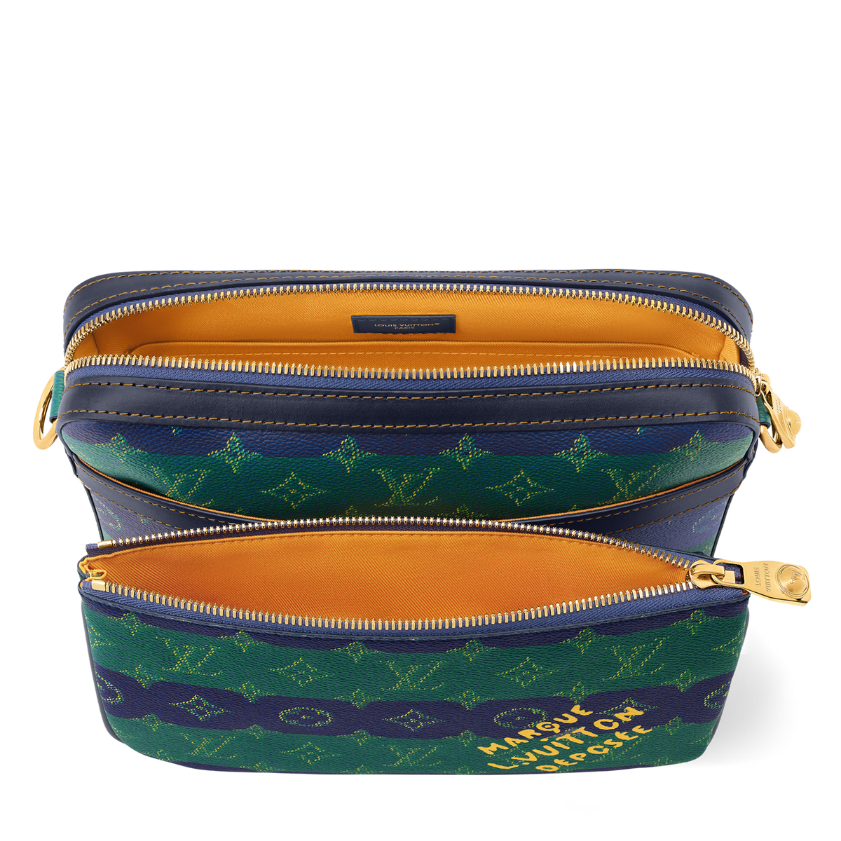 Louis Vuitton Monogram Heritage Canvas Trio Messenger Bag – Blue Stripes