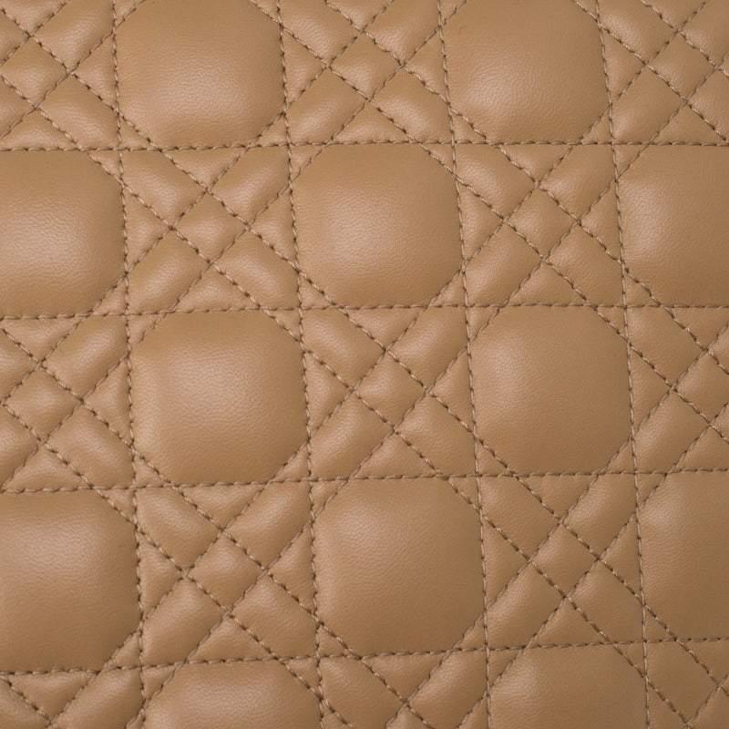 Dior Large Lady Dior Top Handle Bag - Beige