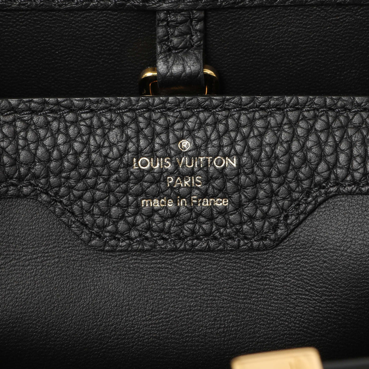 Louis Vuitton Taurillon Leather Capucines Handbag – Black