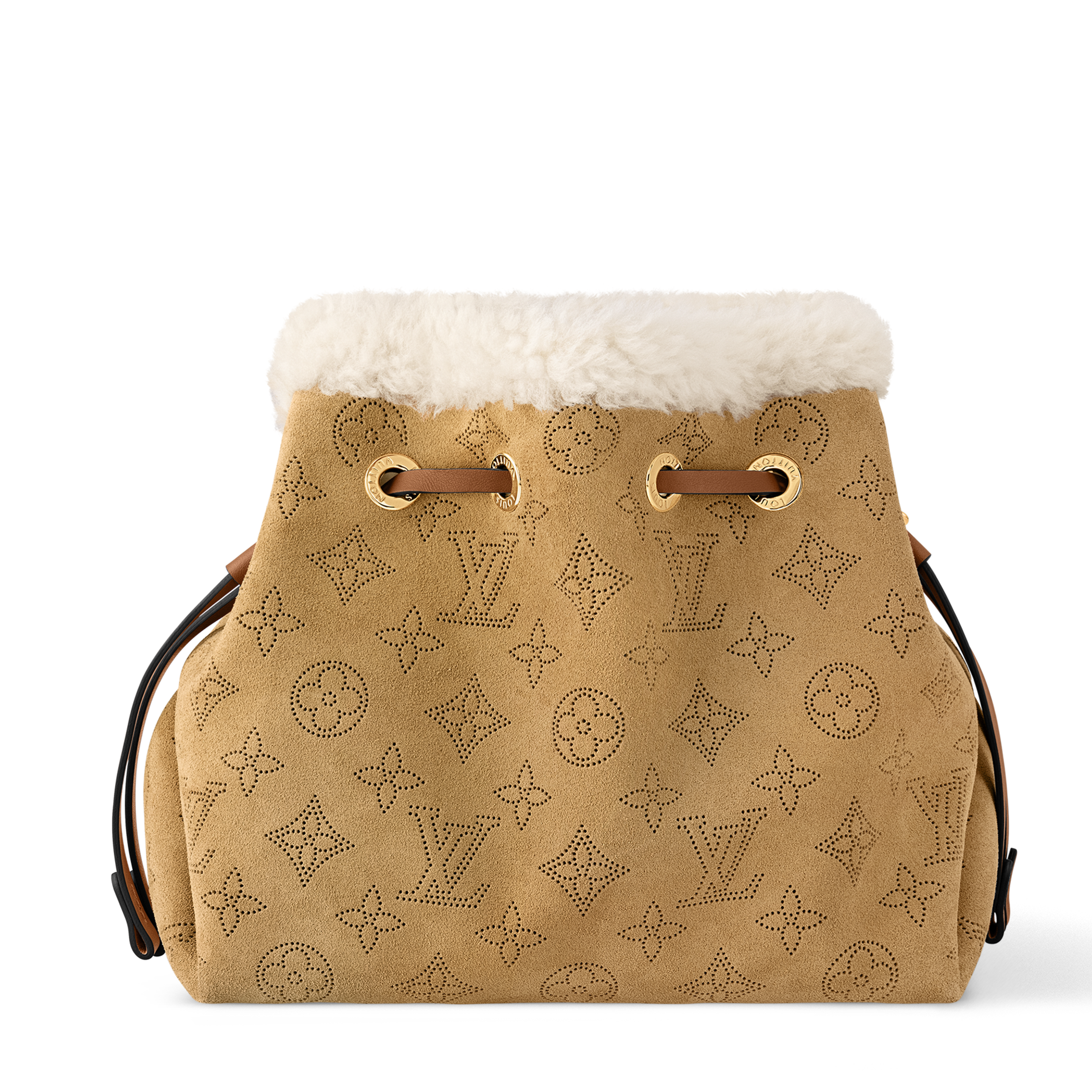 Louis Vuitton Mahina Suede Leather Bella Tote Bag – Beige