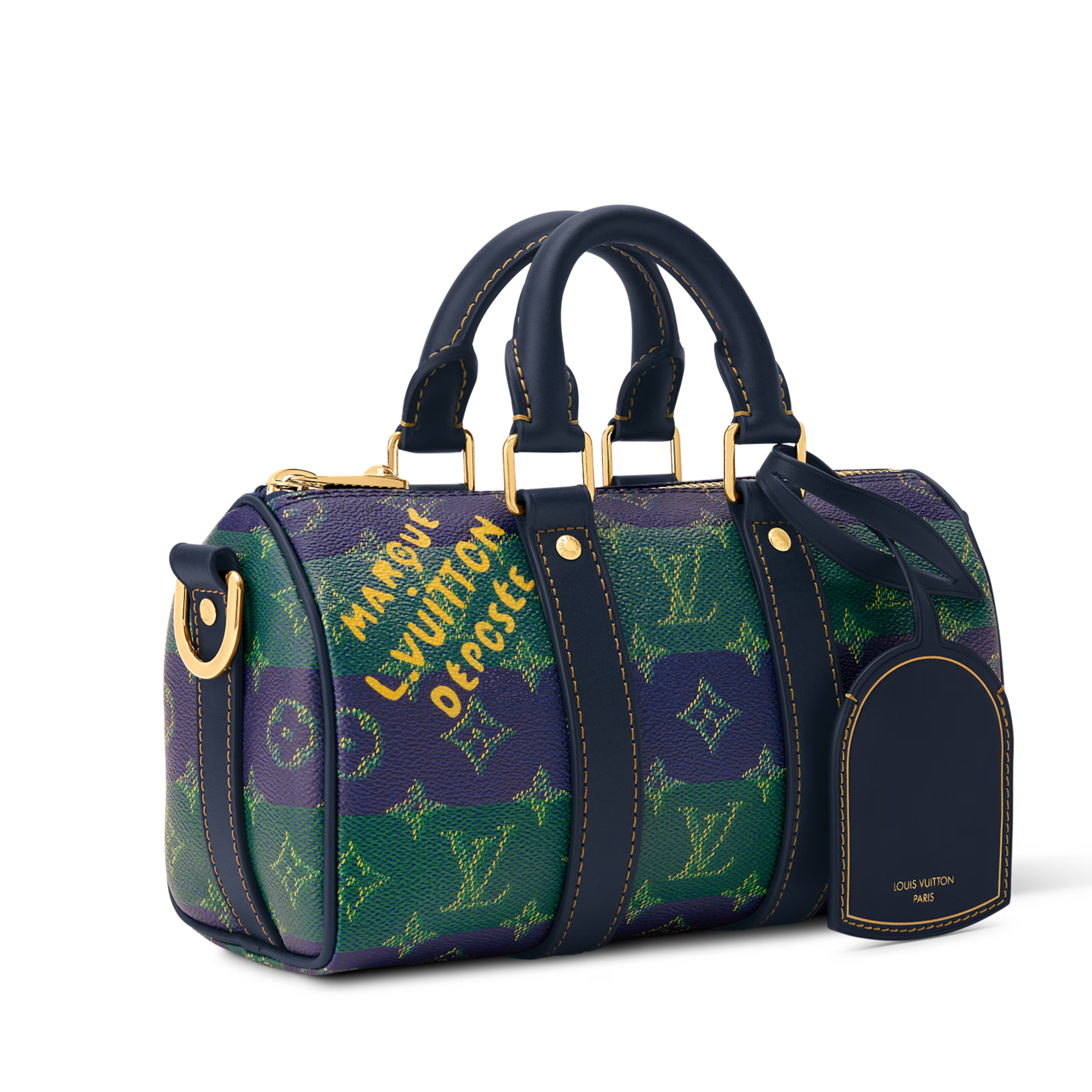 Louis Vuitton Monogram Heritage Keepall Bandoulière 25 – Blue Striped
