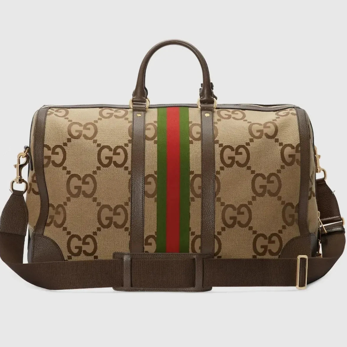 Gucci Jumbo GG Canvas Duffle Bag – Brown