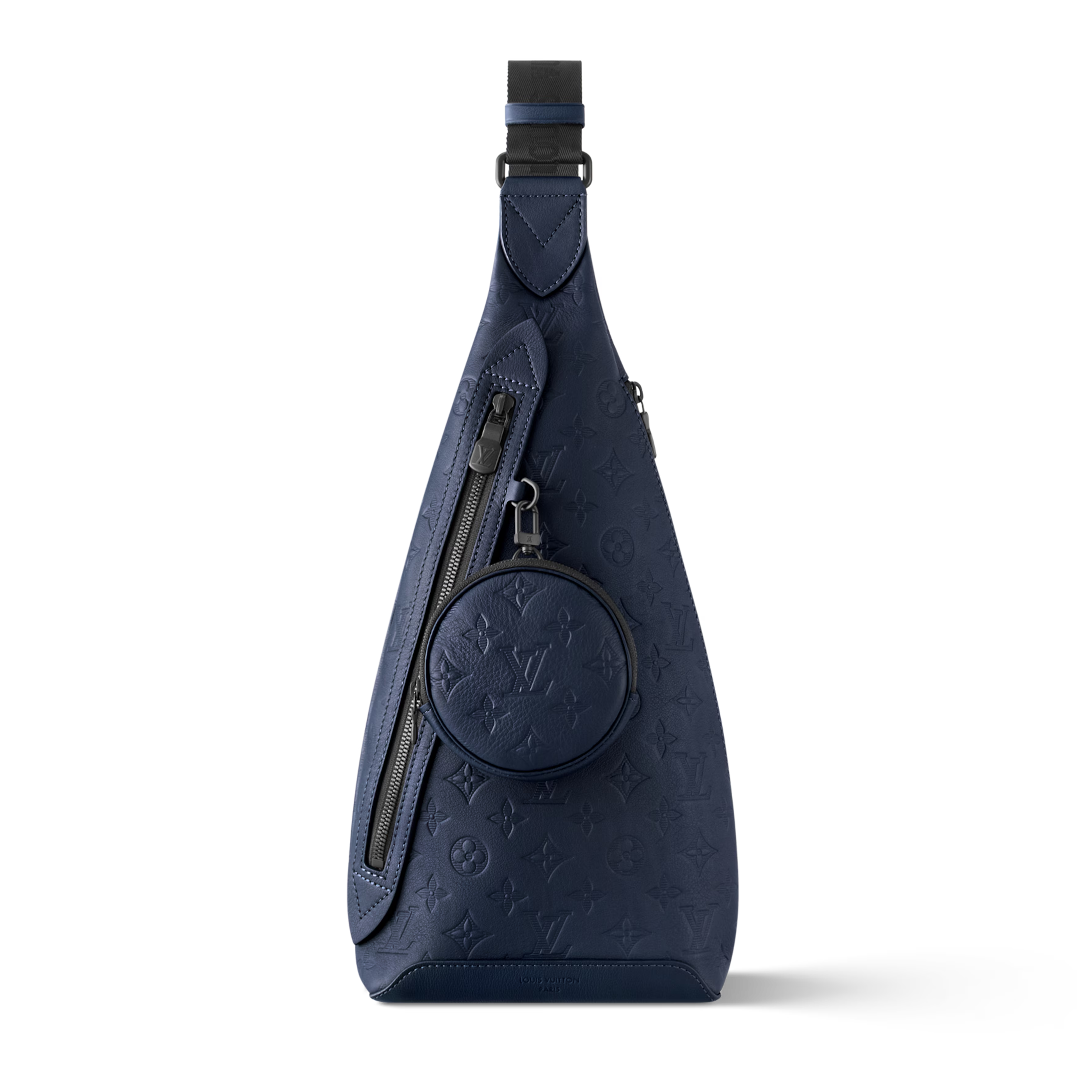 Louis Vuitton Monogram Shadow Leather Duo Slingbag – Navy Blue