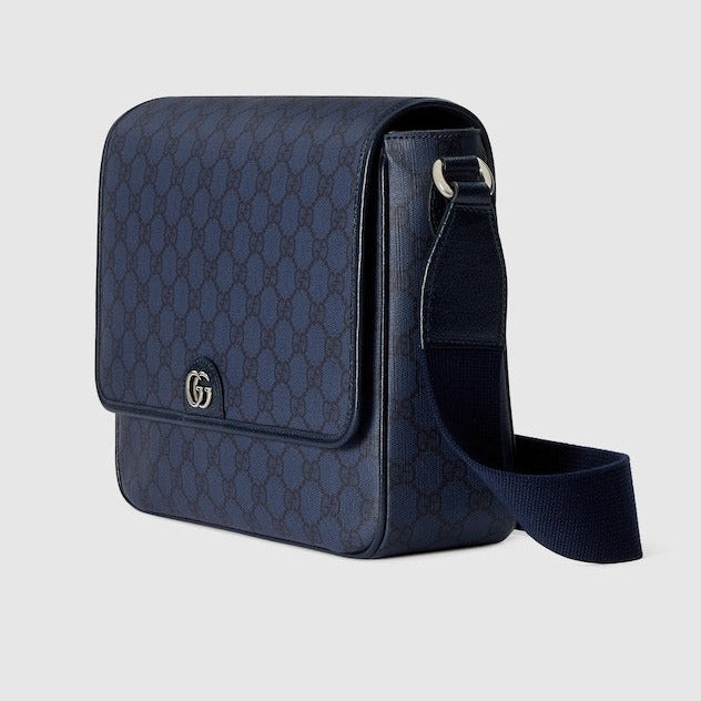 Gucci Supreme Canvas Ophidia Medium Messenger Bag – Blue