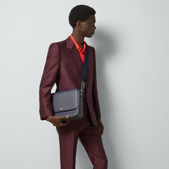 Gucci Supreme Canvas Ophidia Medium Messenger Bag – Blue