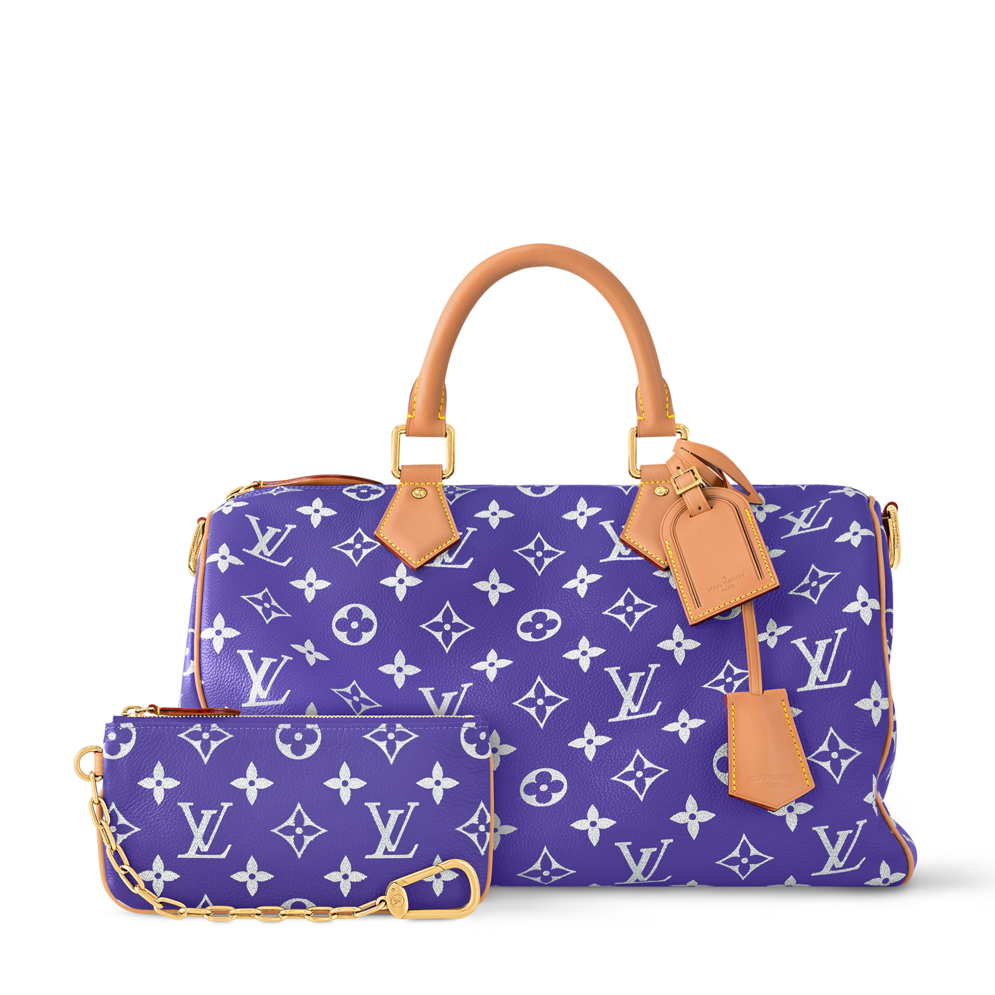 Louis Vuitton Speedy P9 Bandoulière 40 Calf Leather Handbag – Amethyst Purple