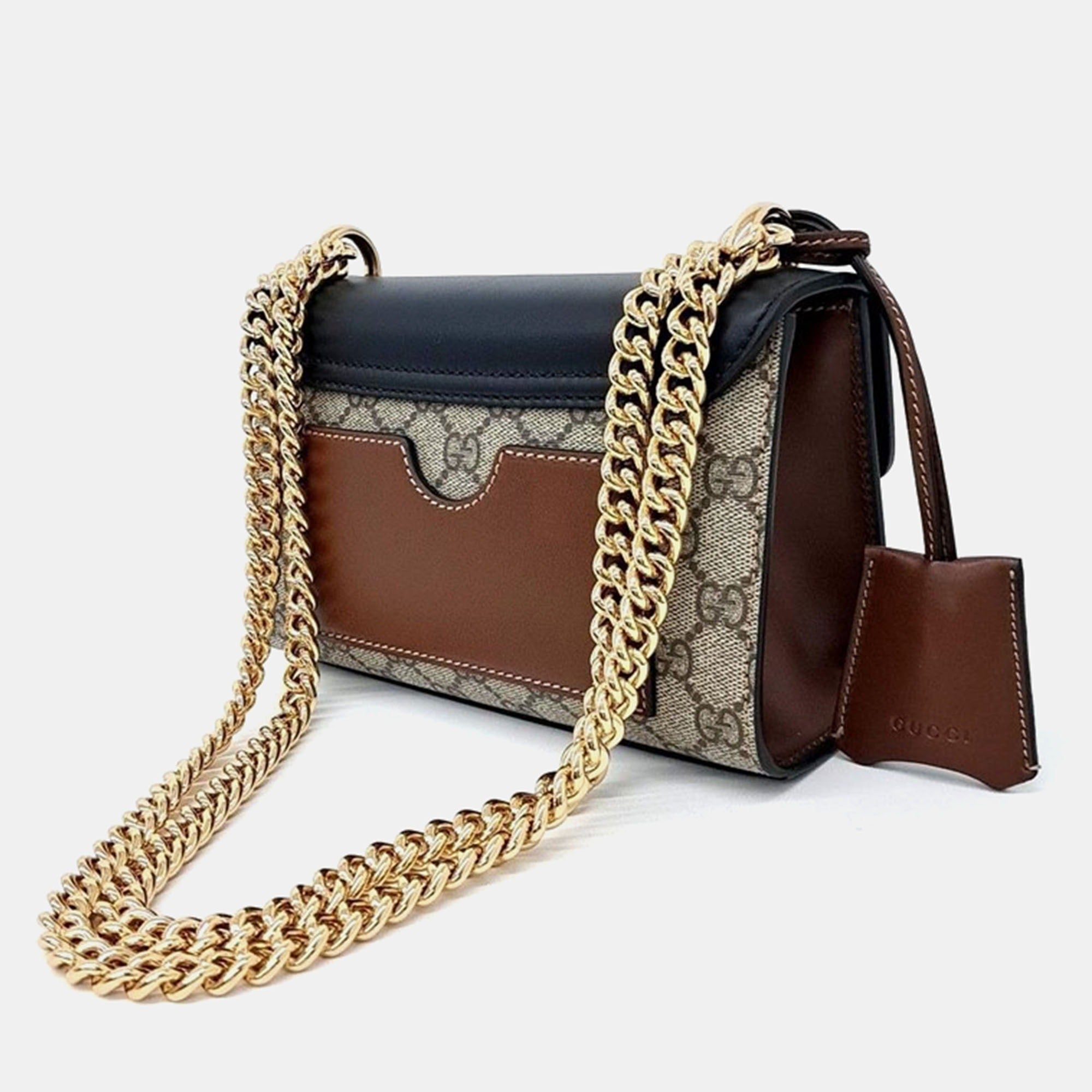 Gucci GG Padlock Crossbody Shoulder Bag – Black