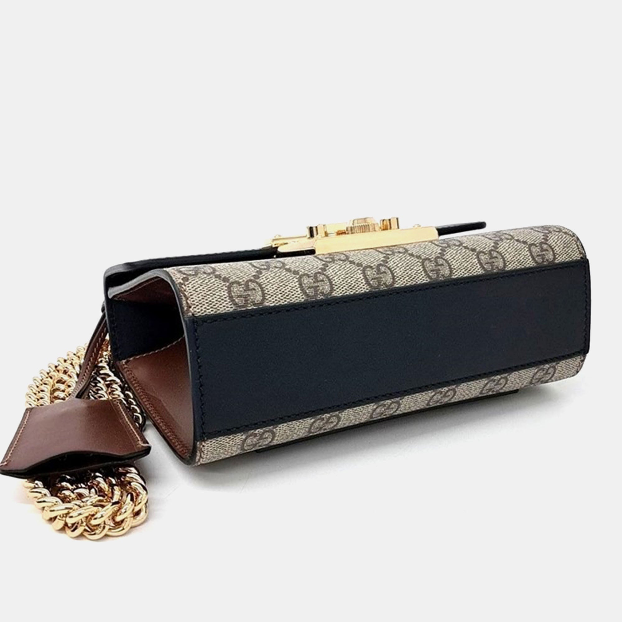 Gucci GG Padlock Crossbody Shoulder Bag – Black
