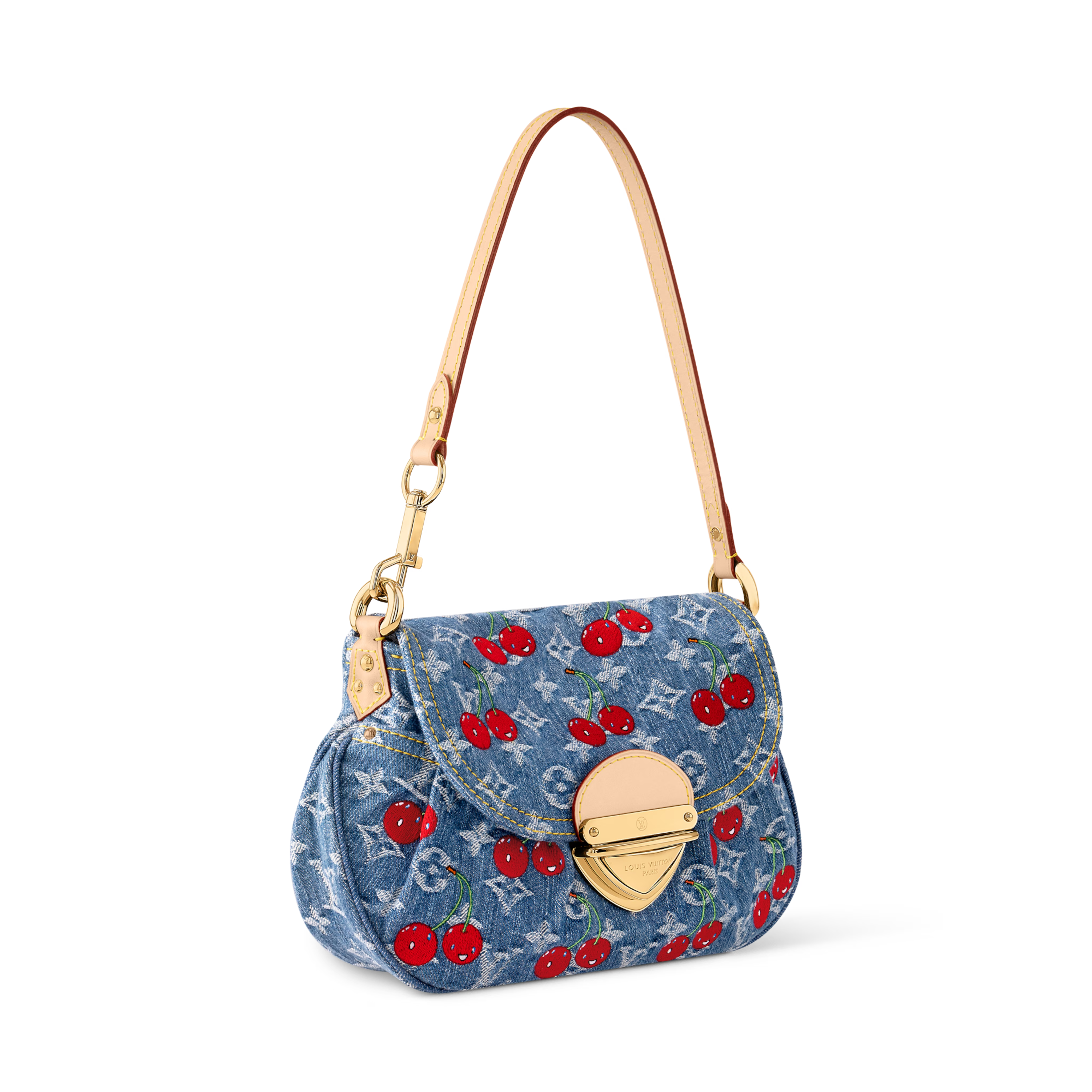 Louis Vuitton LV x TM Monogram Cherry Denim Sunset Shoulder Bag – Blue