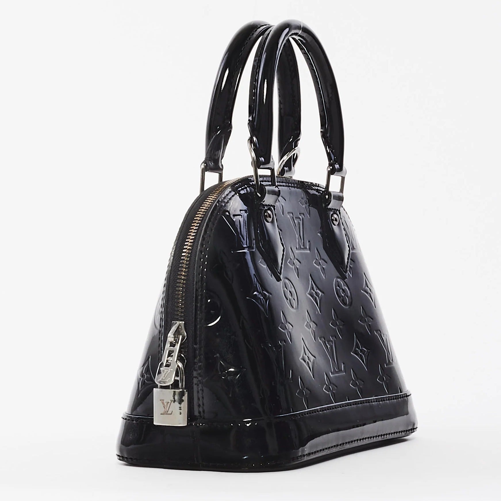 Louis Vuitton Vernis Monogram Alma BB Handbag - Black