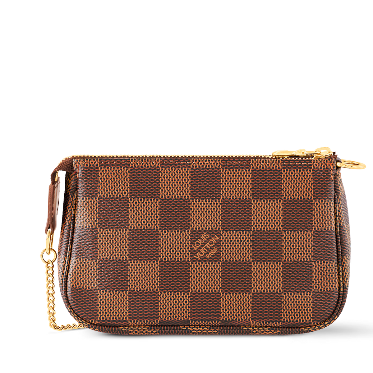 Louis Vuitton Damier Ebene Canvas Mini Pochette Accessories Shoulder Bag – Brown