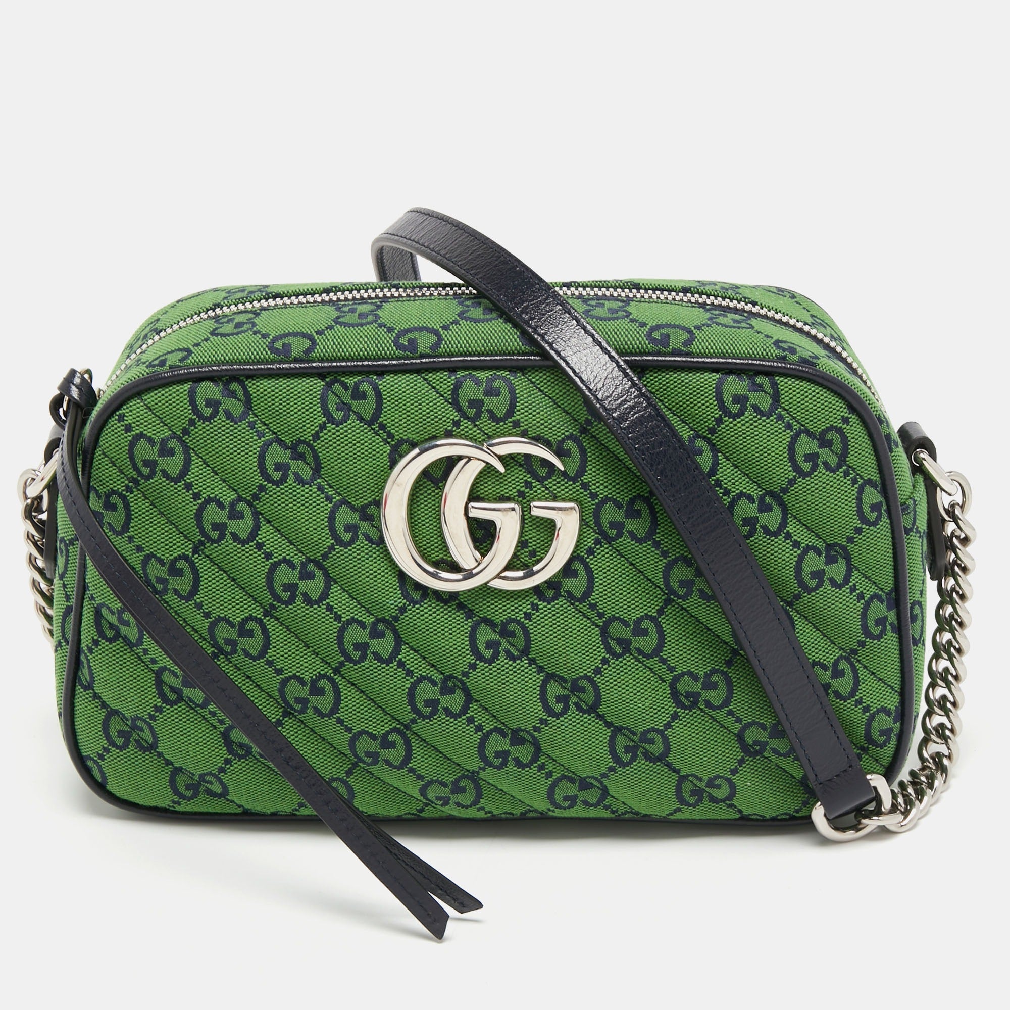 Gucci GG Canvas Marmont Small Shoulder Bag – Green